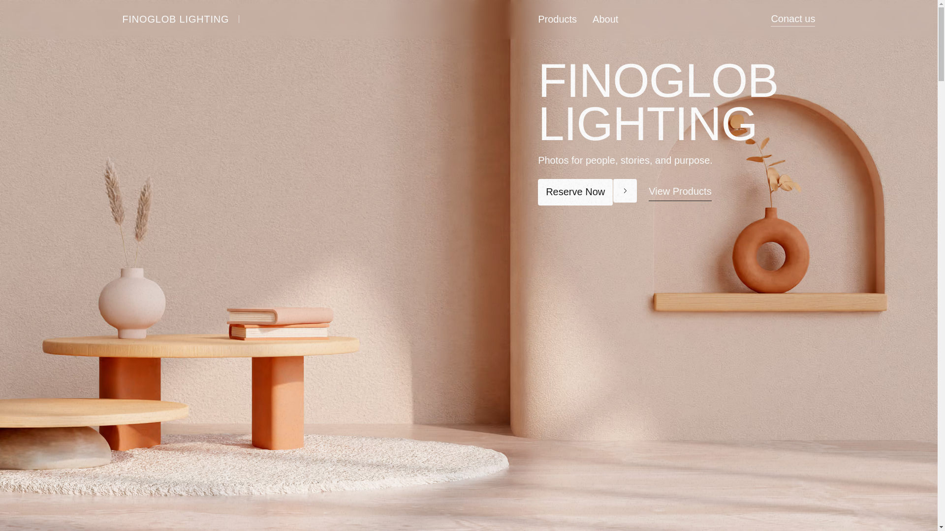 website screenshot of https://finoglob-lighting.pages.dev/