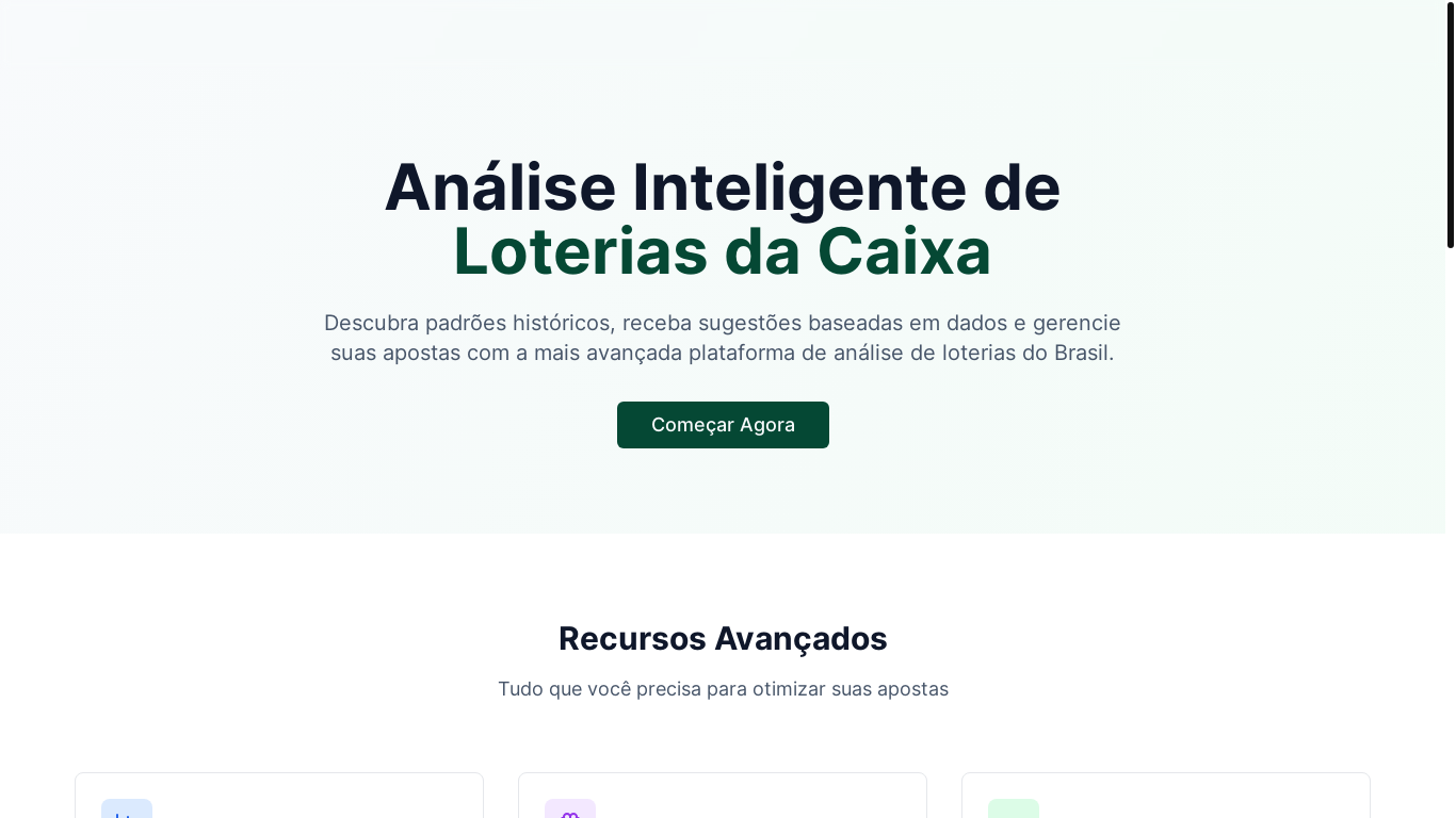 website screenshot of https://sorteinteligente.com.br/