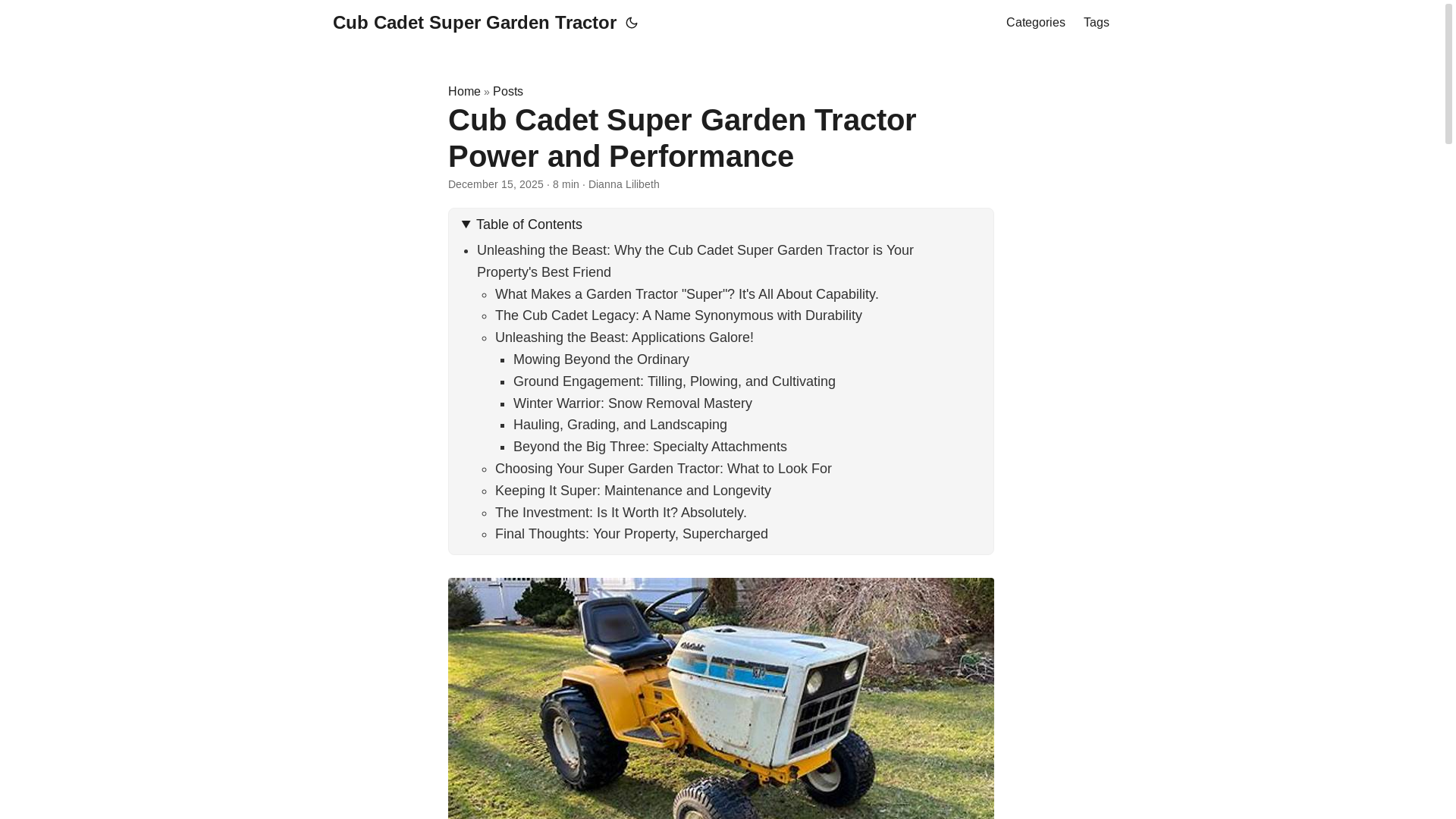 website screenshot of https://cubcadetsupergardentractor3.pages.dev/