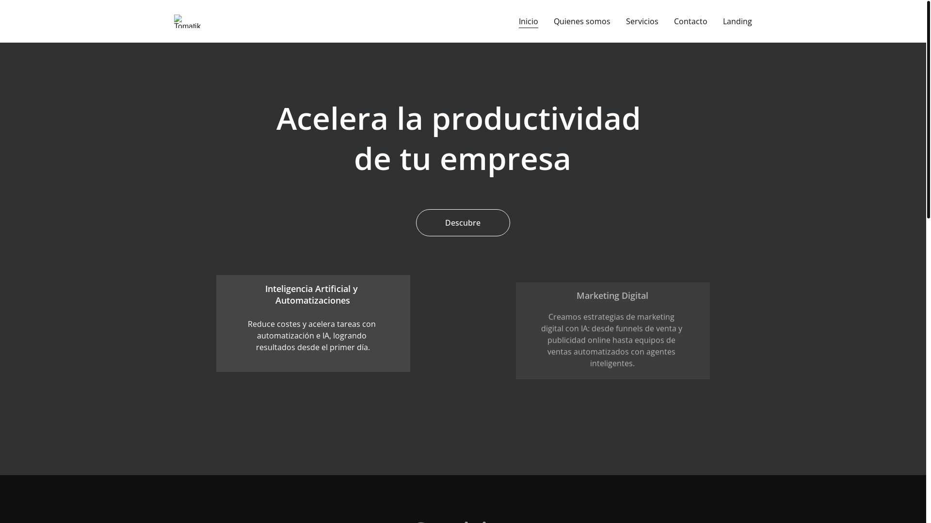 website screenshot of https://tomatikai.com/