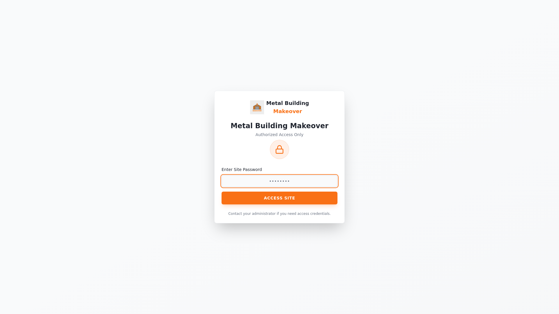 website screenshot of https://metalbuildingmakeover.com/