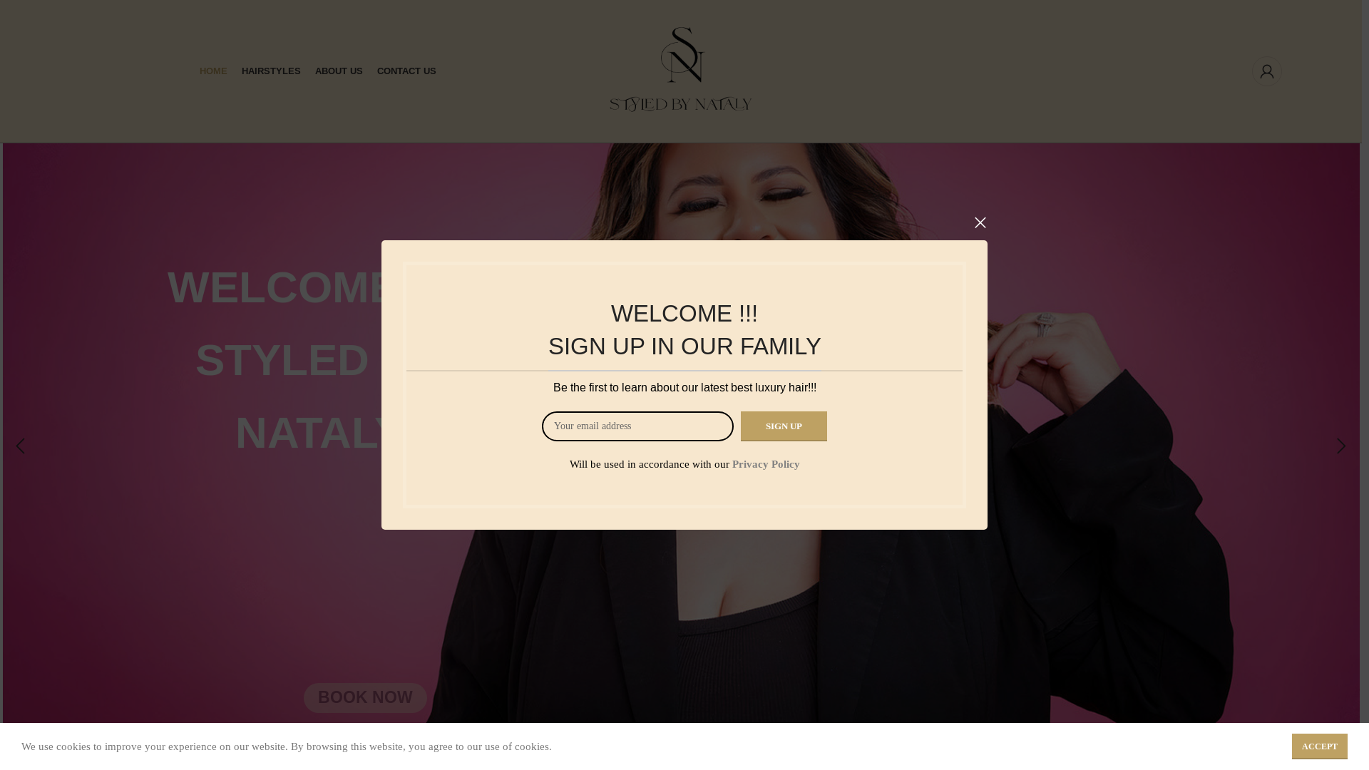 website screenshot of https://styledbynataly.com/