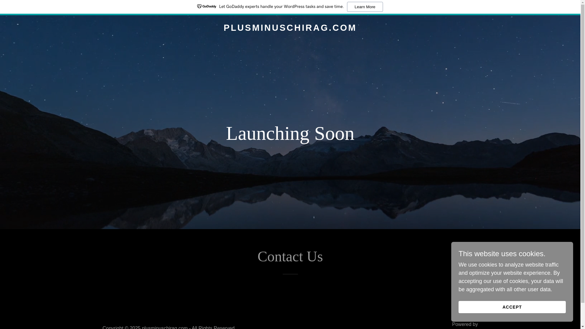 website screenshot of https://plusminuschirag.com/