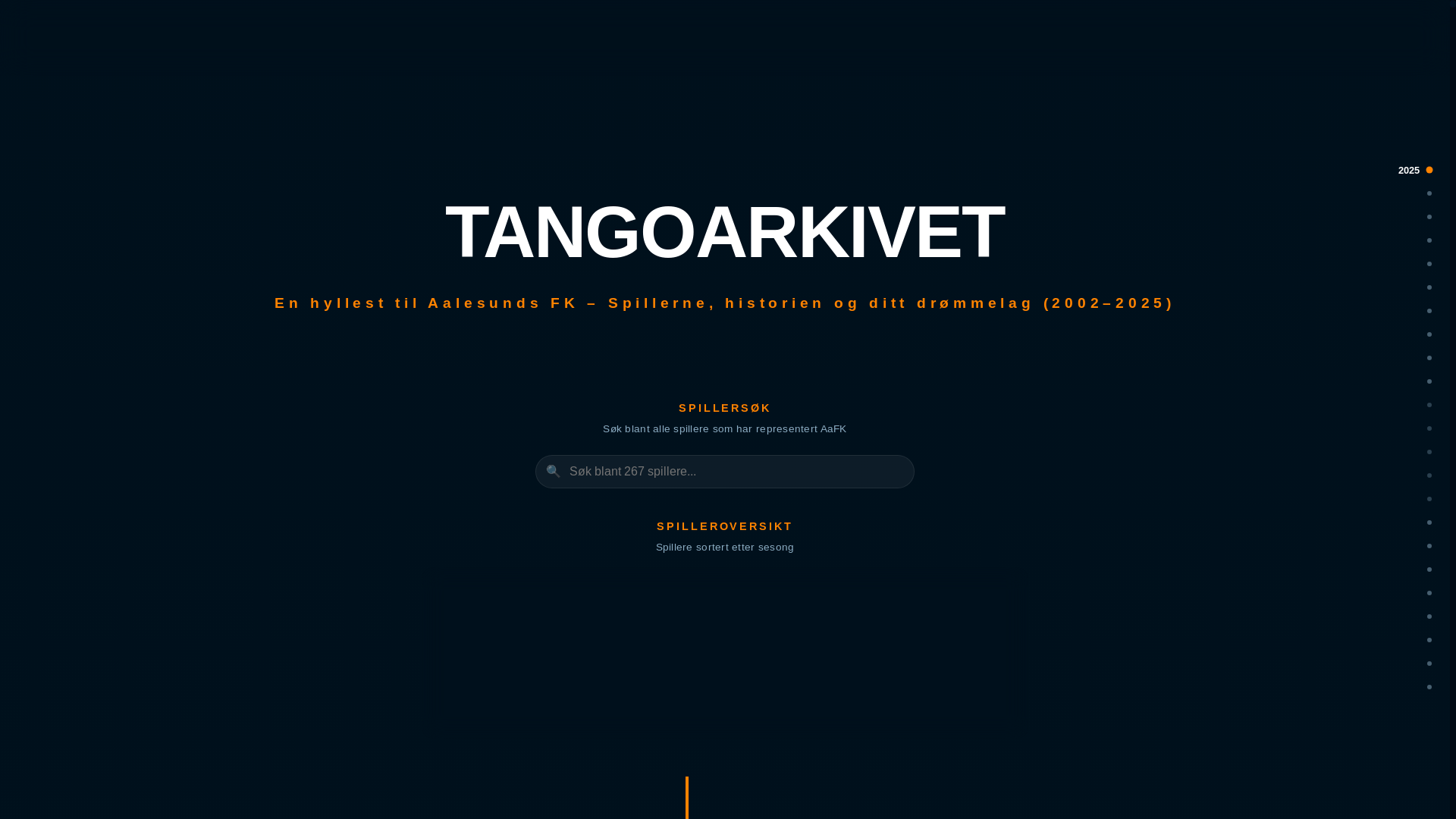 website screenshot of https://tangoarkivet.com/
