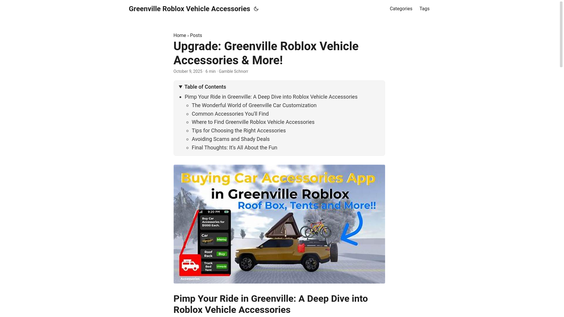 website screenshot of https://greenville-roblox-vehicle-accessories.pages.dev/