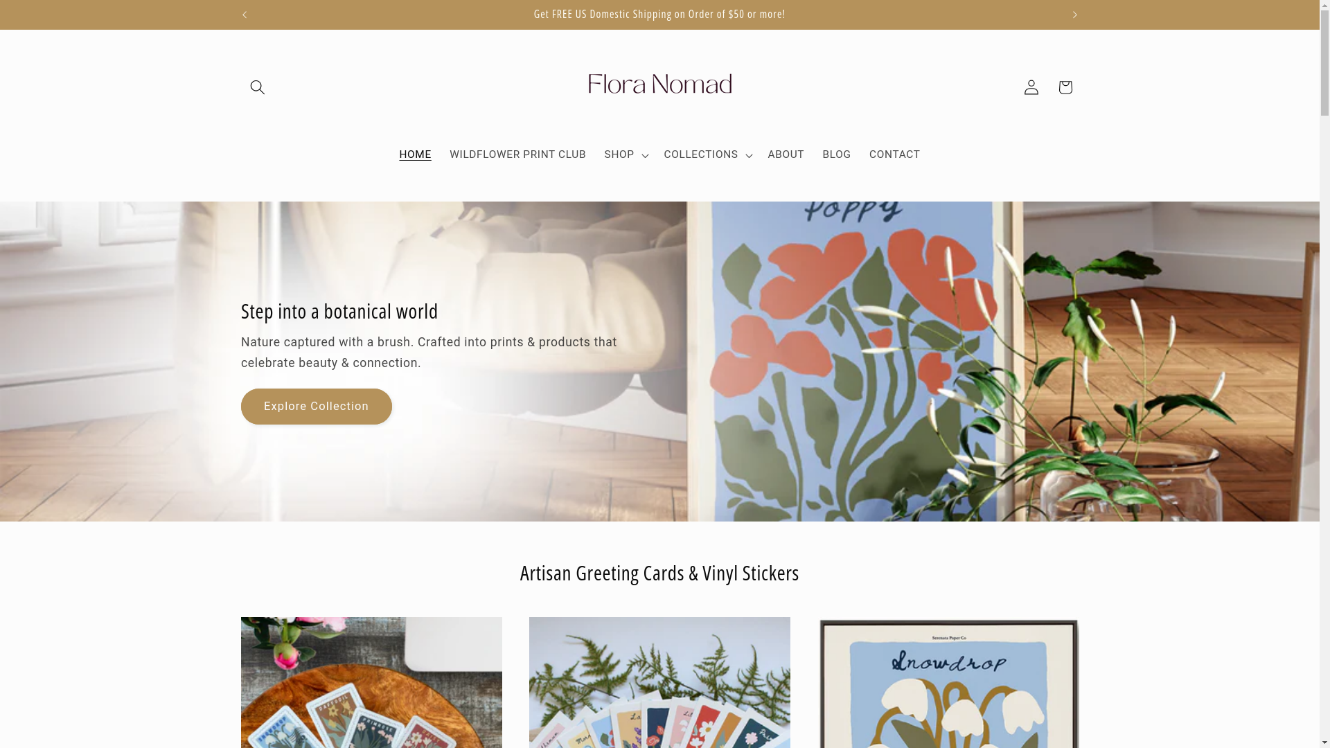 website screenshot of https://floranomad.com/