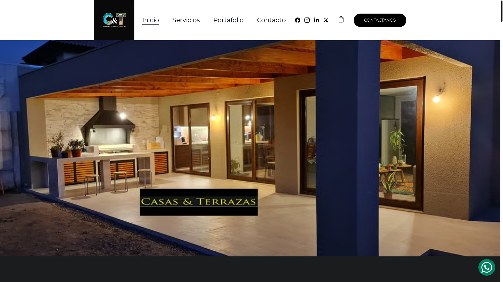 website screenshot of https://cyt-terrazas-quinchos-piscinas.cl/
