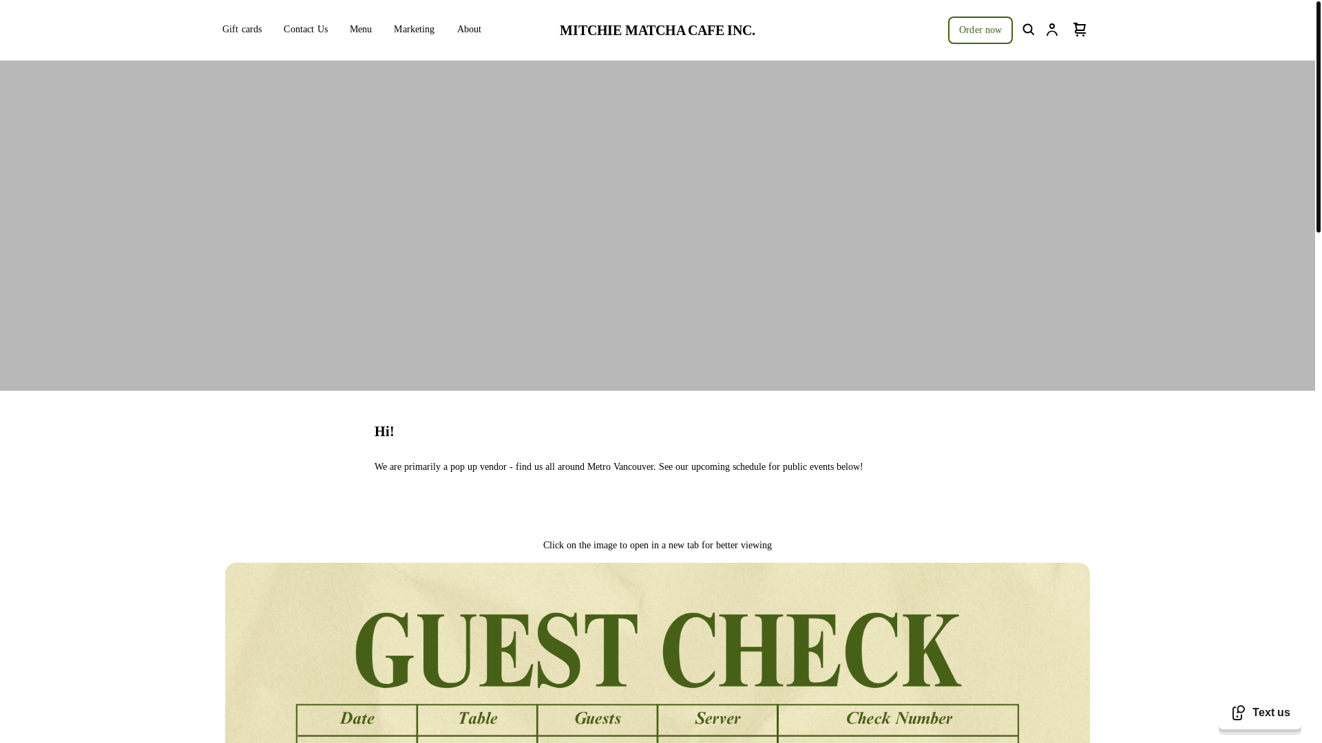 website screenshot of https://mitchiematcha.com/