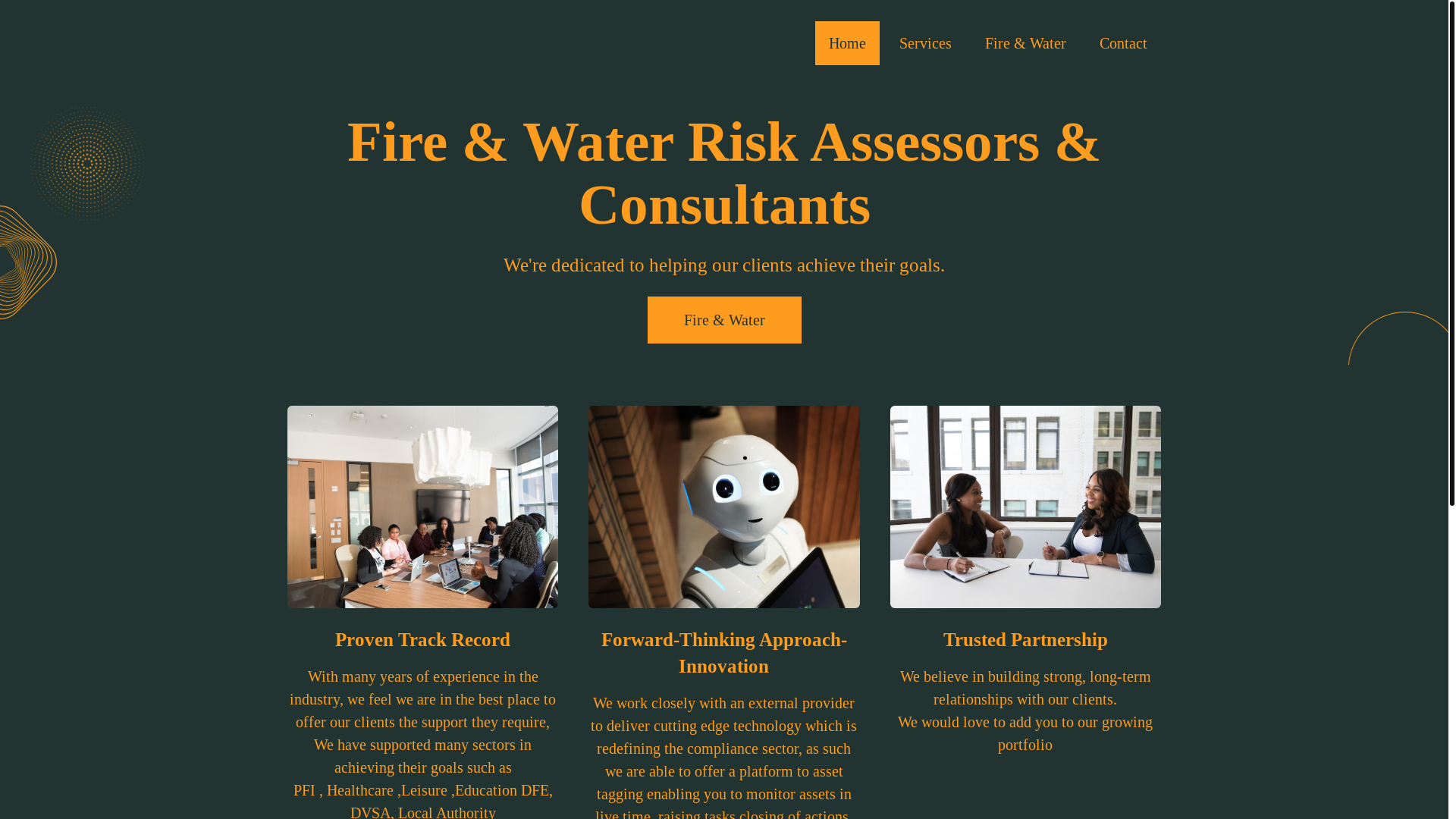 website screenshot of https://elementrisk.co.uk/