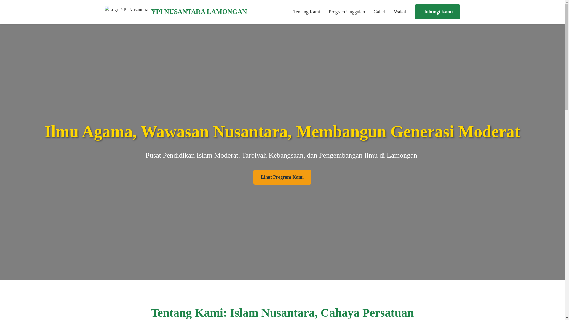 website screenshot of https://pendidikanislamnusantaralamongan.us/