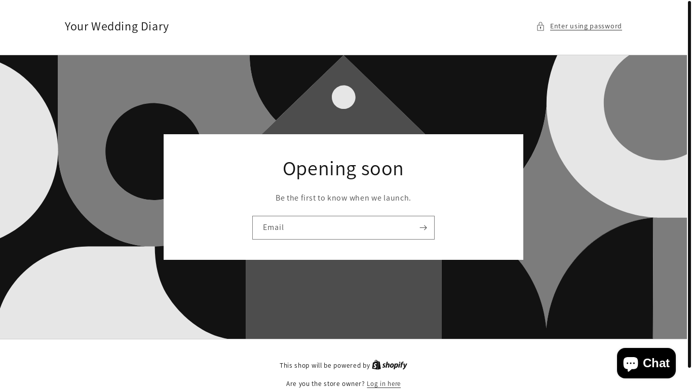 website screenshot of https://yourwediary.com/