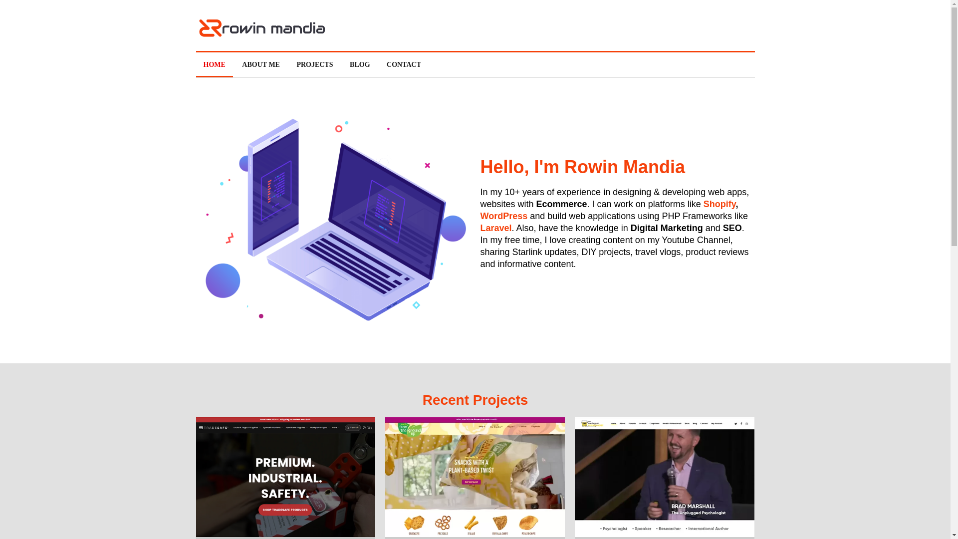 website screenshot of https://rowin-tech.com/