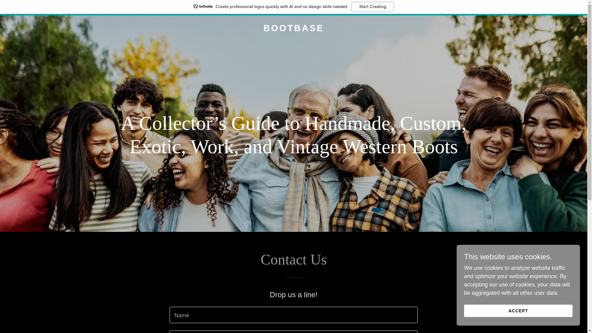 website screenshot of https://bootbase.org/