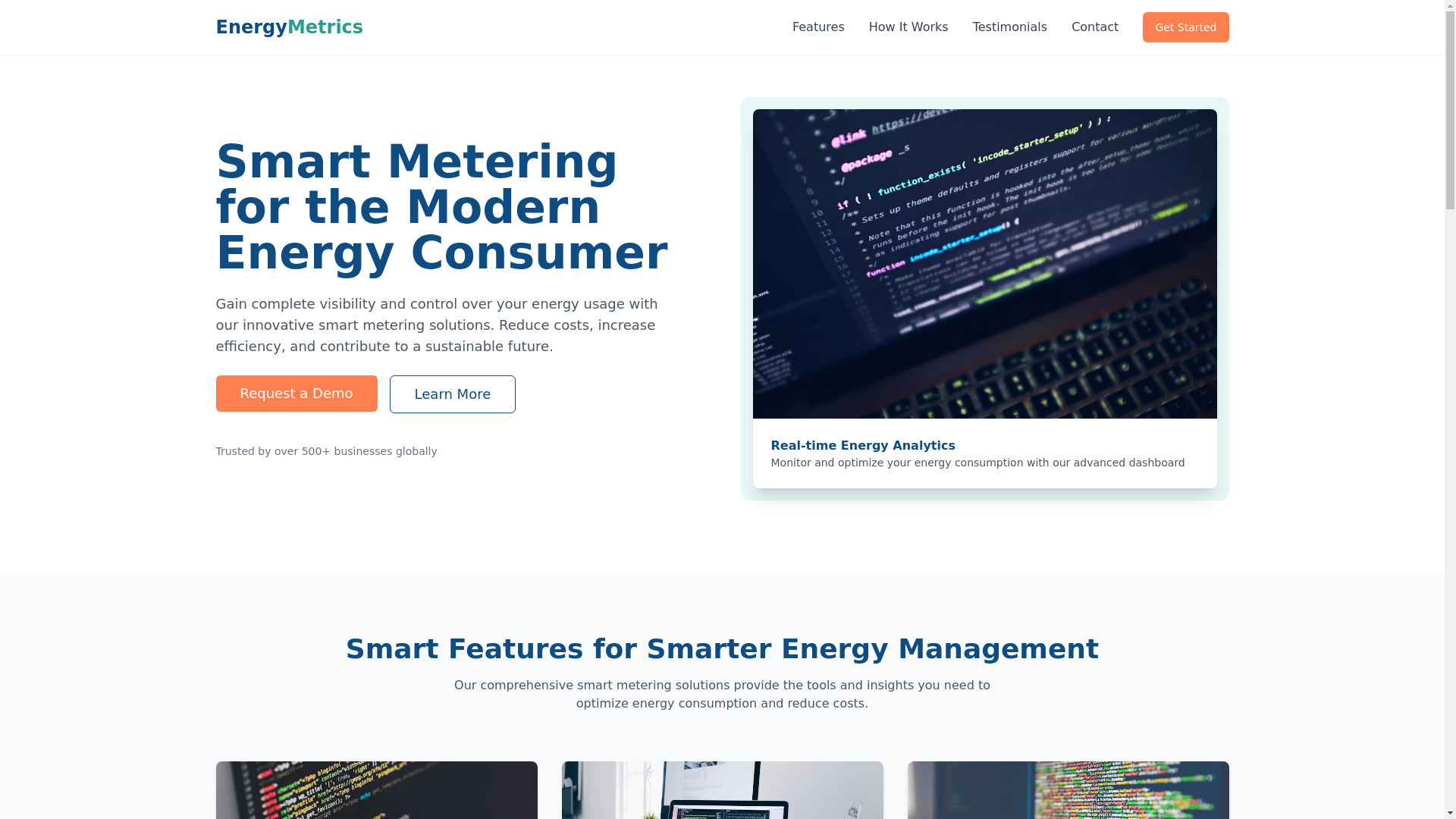 website screenshot of https://smart-meter-spark-web.pages.dev/