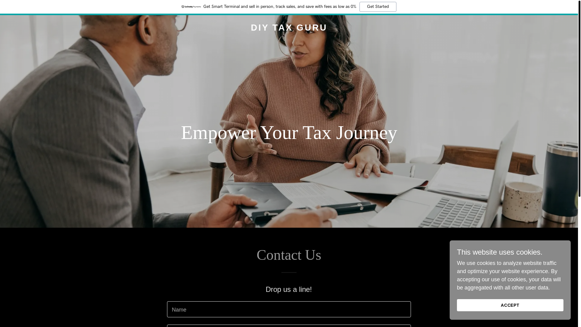 website screenshot of https://diytaxgurus.com/
