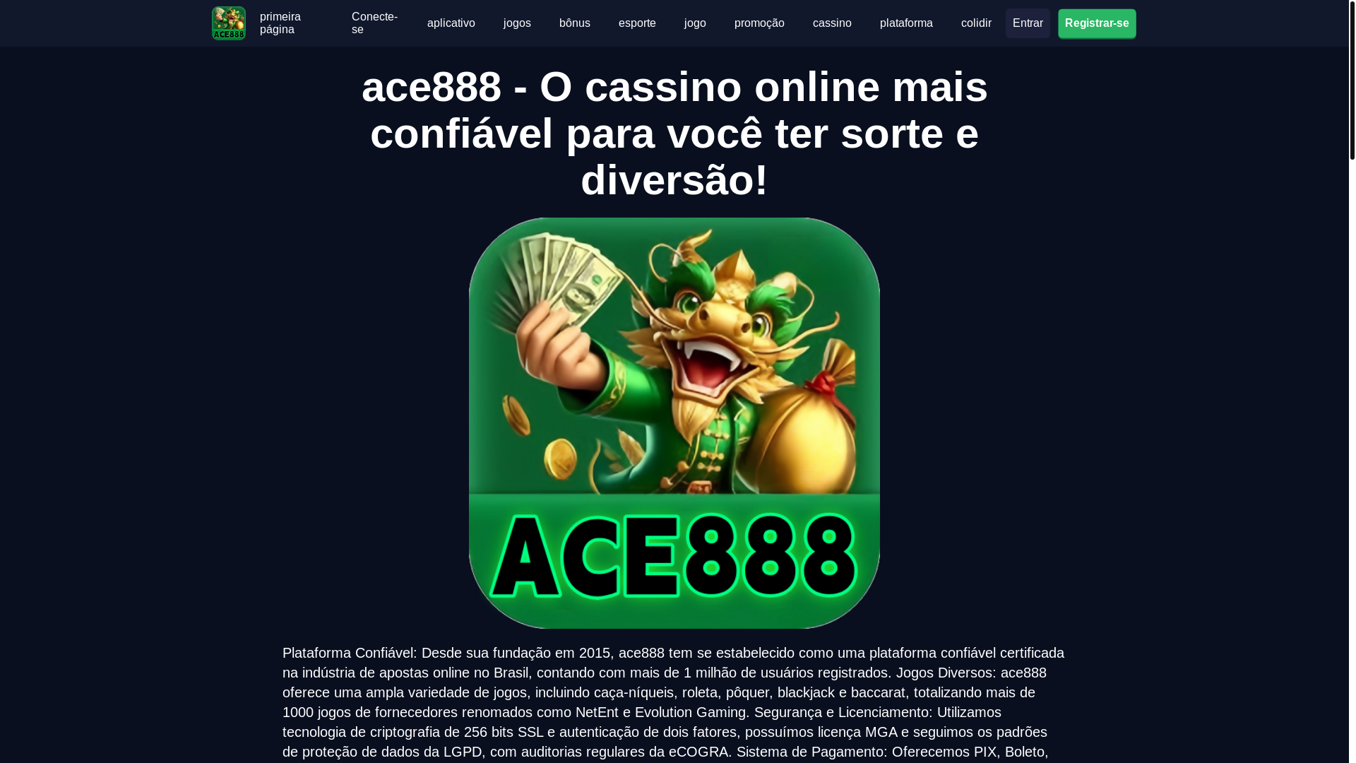 website screenshot of https://ace888app.com/