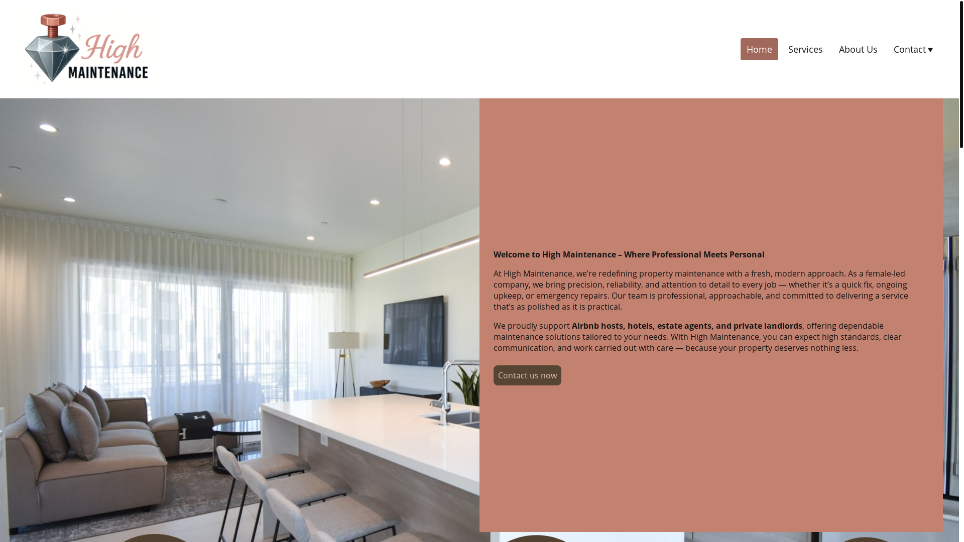 website screenshot of https://high-maintenance-ltd.co.uk/