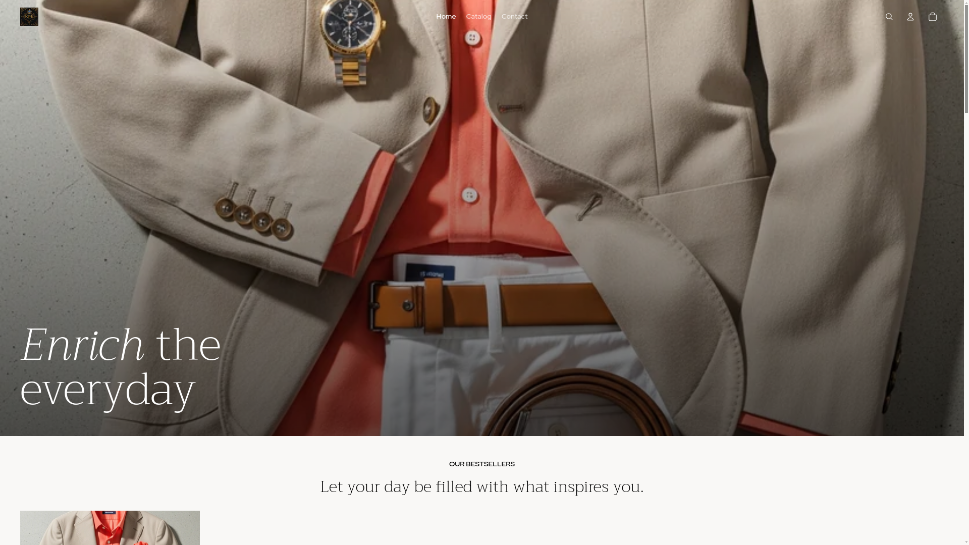 website screenshot of https://kpkluxurycollections.com/