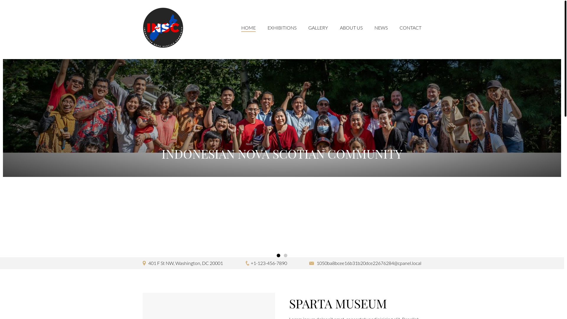 website screenshot of https://indonesian-ns.ca/