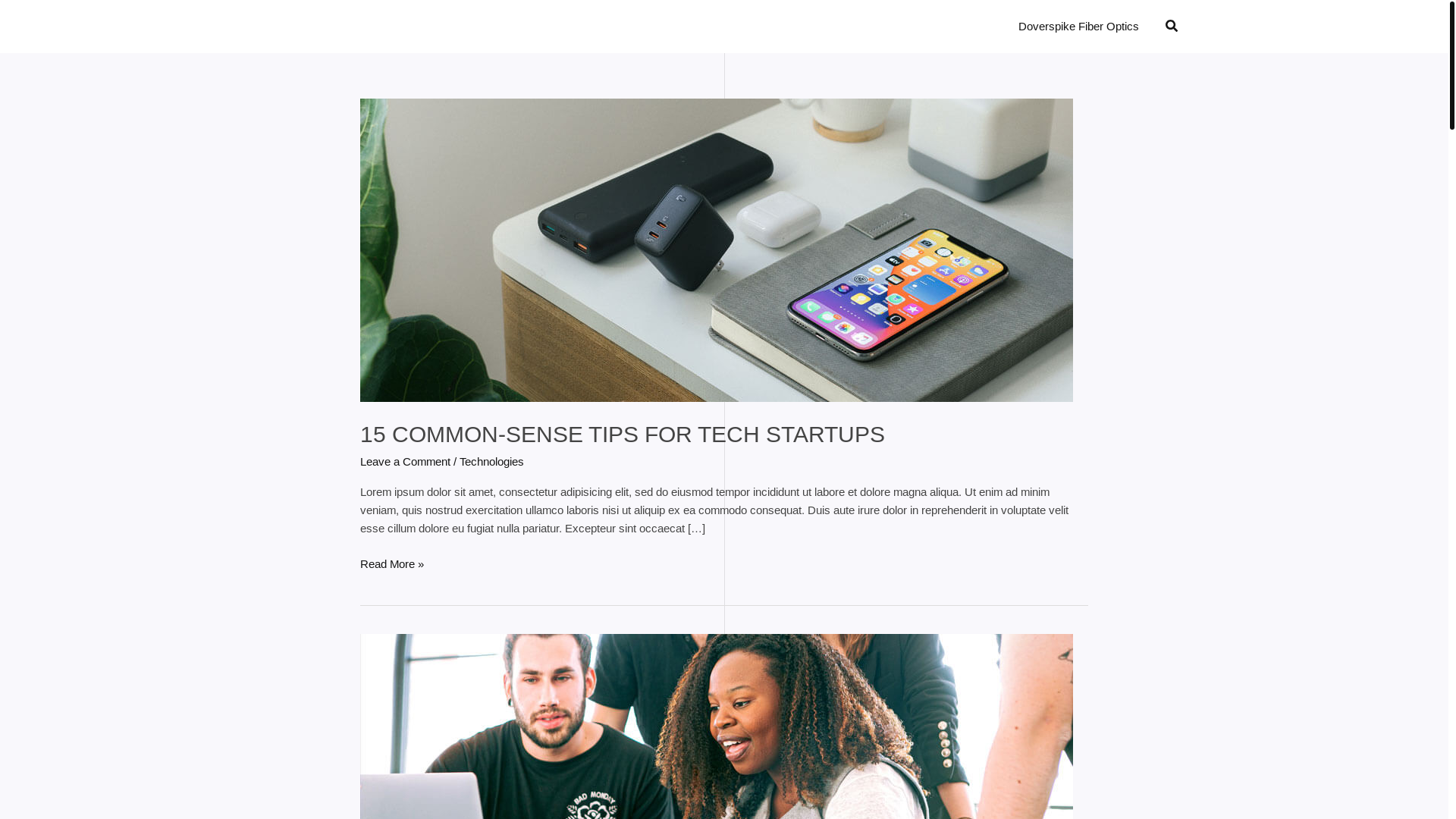 website screenshot of https://doverspikefiberoptics.com/