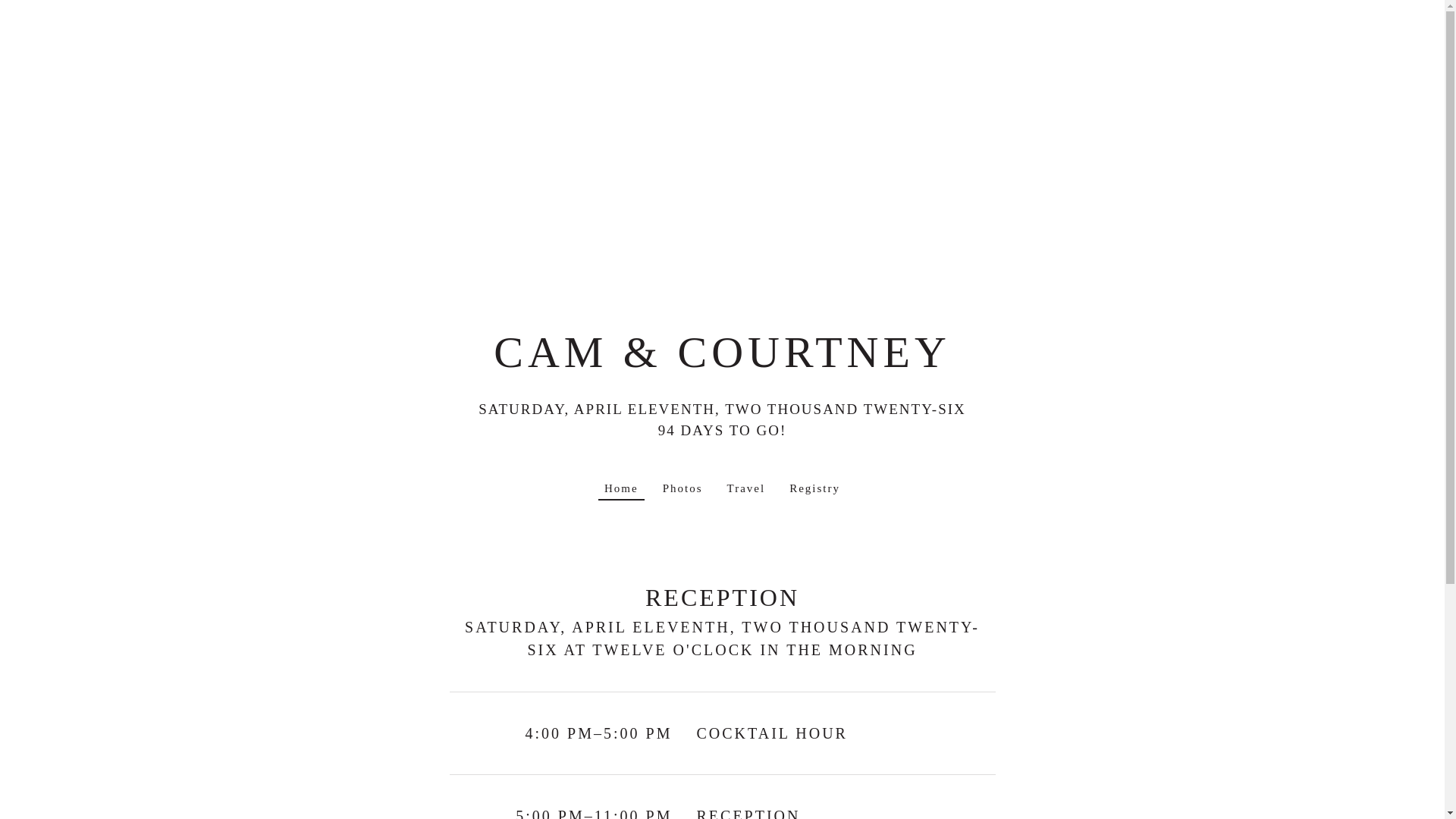 website screenshot of https://courtneyandcam.com/