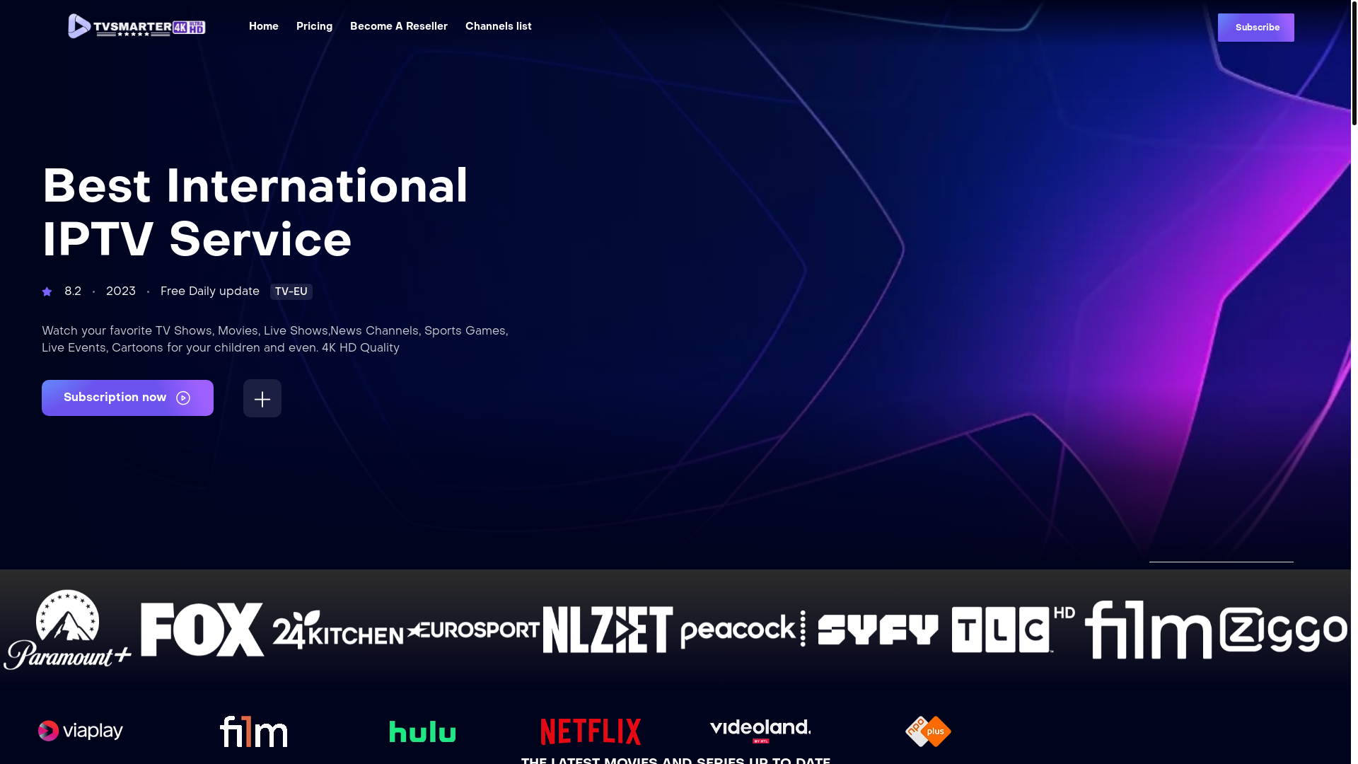 website screenshot of https://tvsmarter.site/