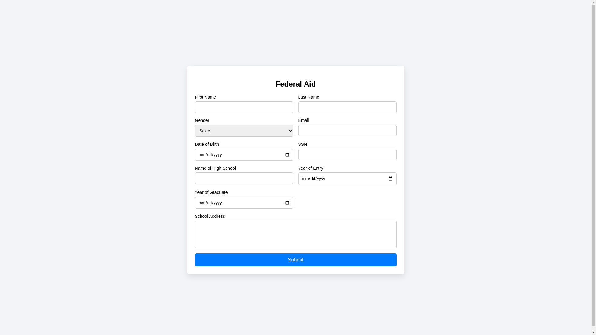 website screenshot of https://fedaidgrant.support/