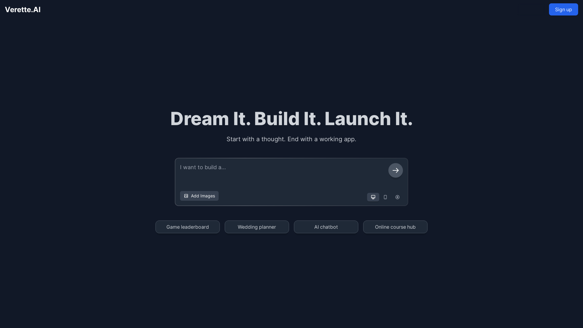website screenshot of https://verette.ai/