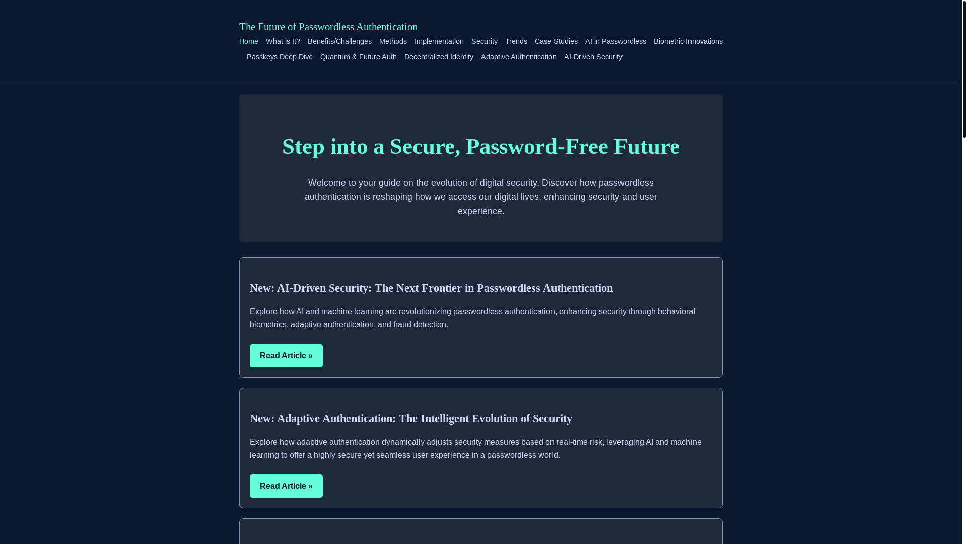 website screenshot of https://future-of-passwordless-authentication.pages.dev/
