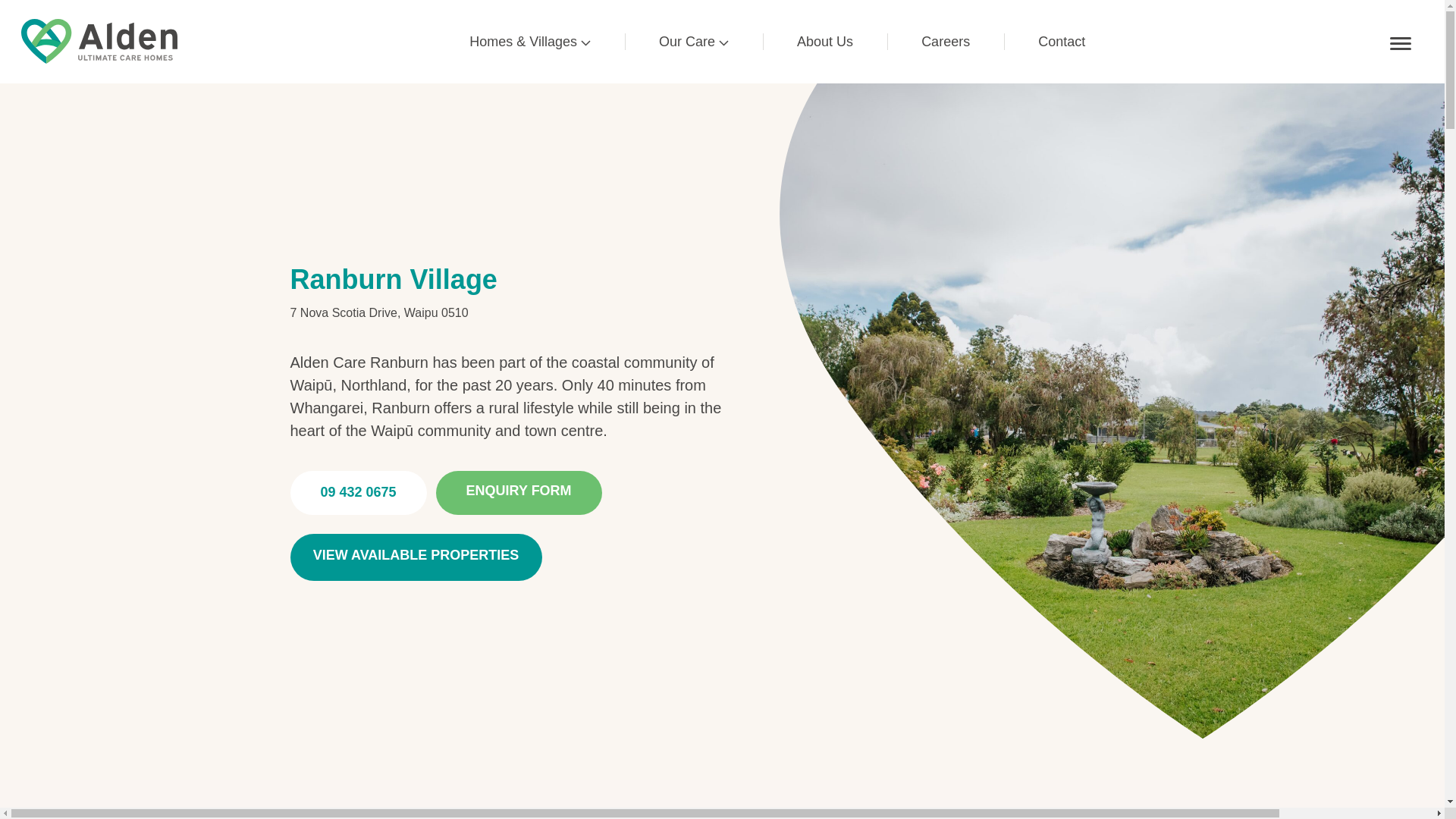 website screenshot of https://ranburnvillage.co.nz/