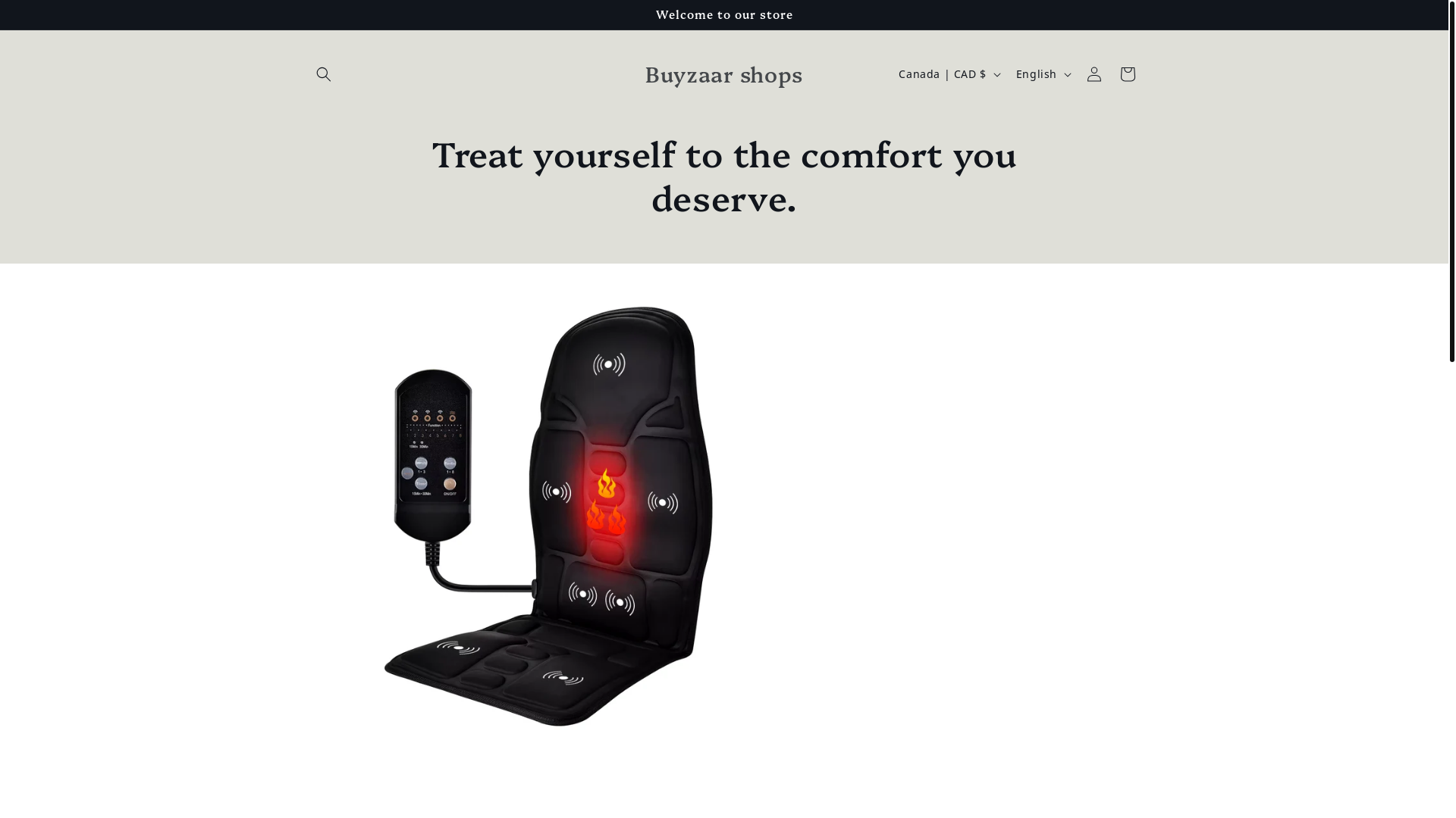 website screenshot of https://buyzaarshops.com/