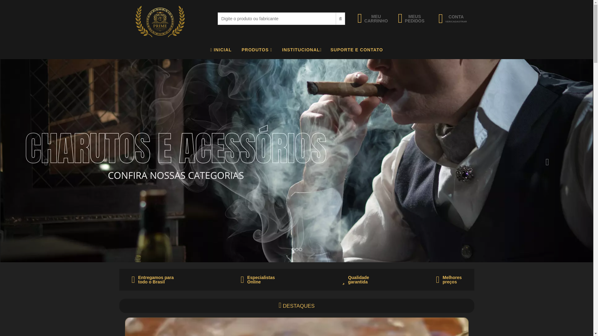 website screenshot of https://primecharutos.com.br/