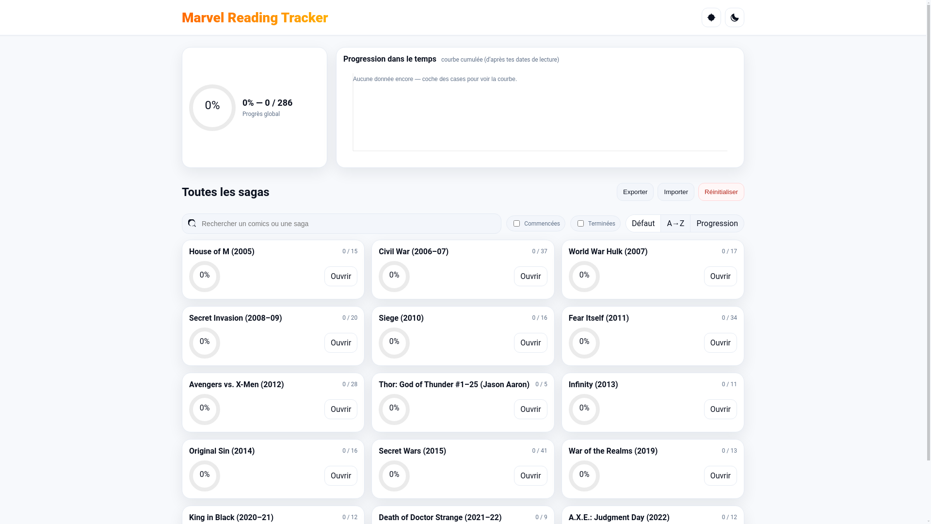 website screenshot of https://marvel-tracker.pages.dev/