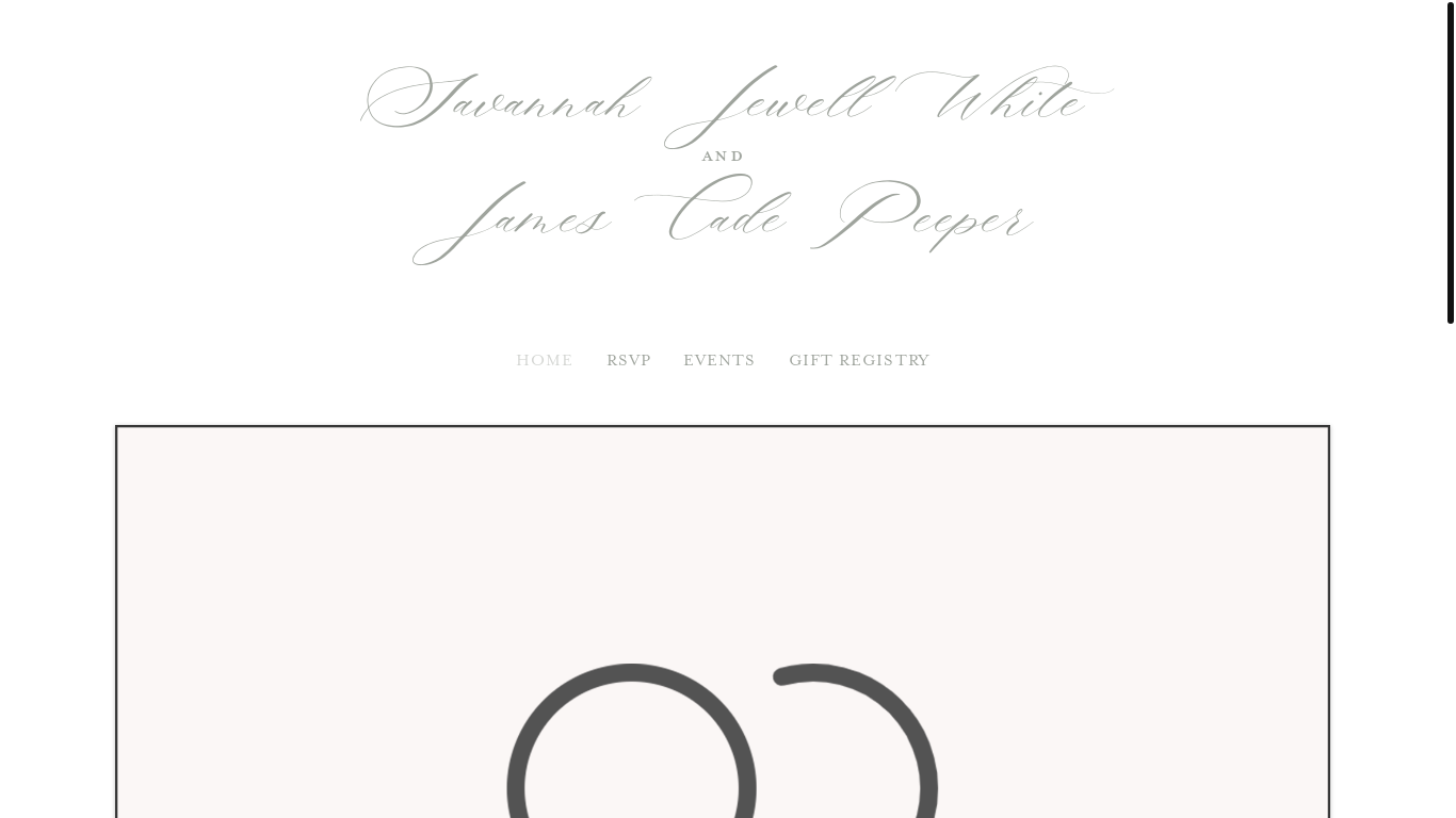 website screenshot of https://jamescadeandsavannah.com/