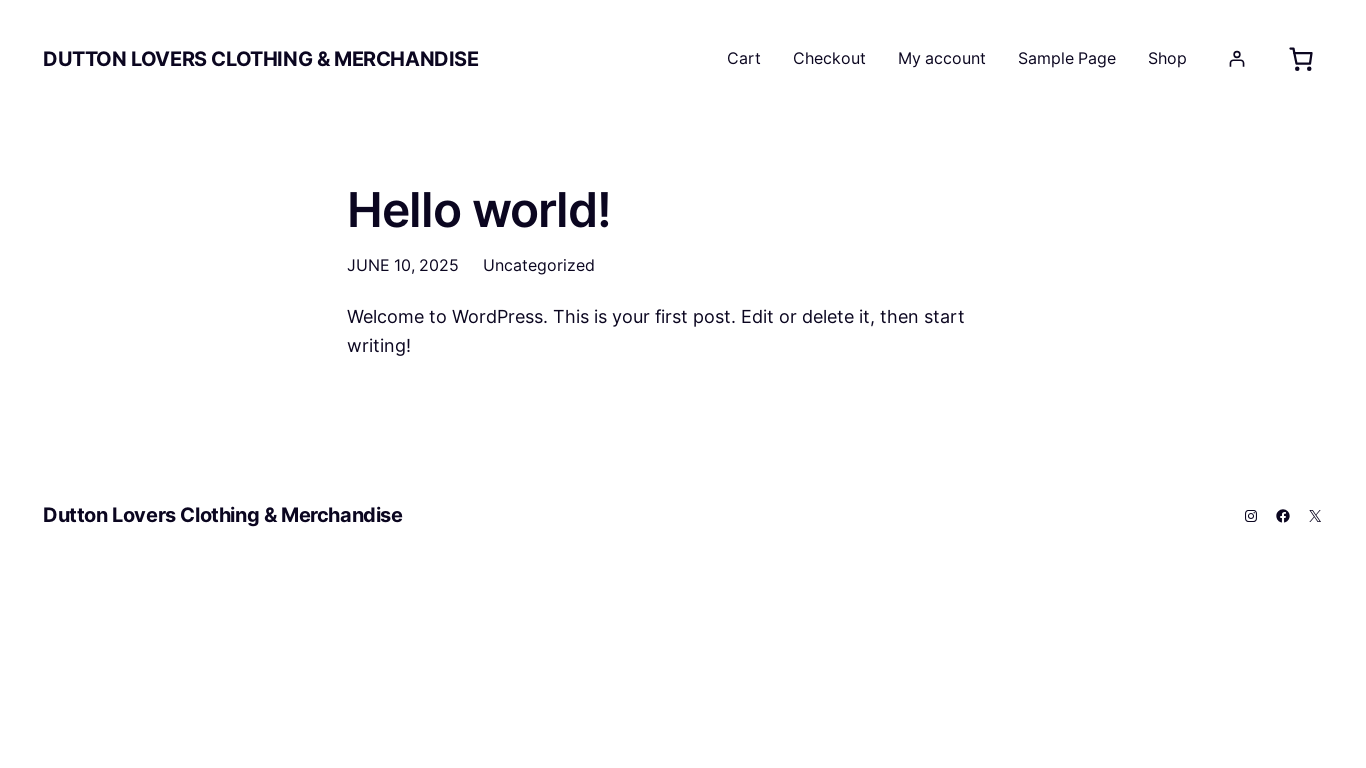 website screenshot of https://duttonlovers.com/