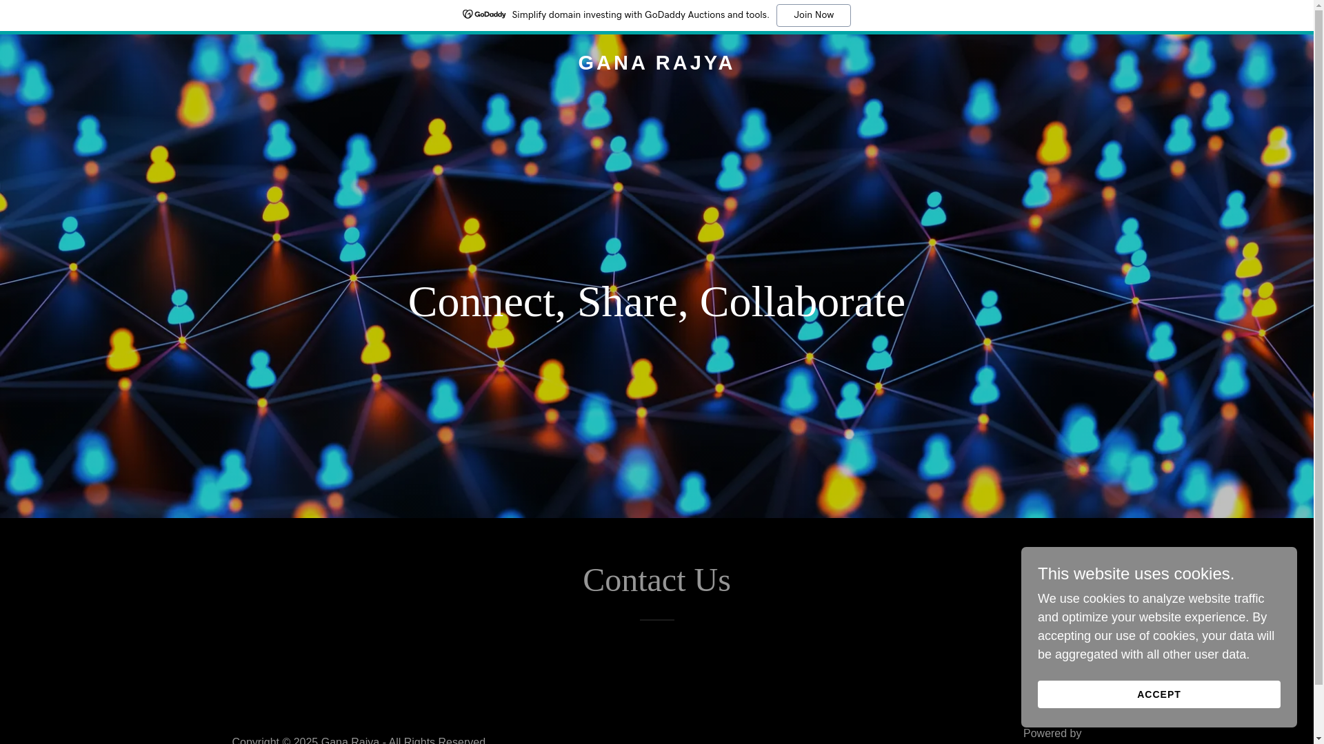 website screenshot of https://ganarajya.co.in/