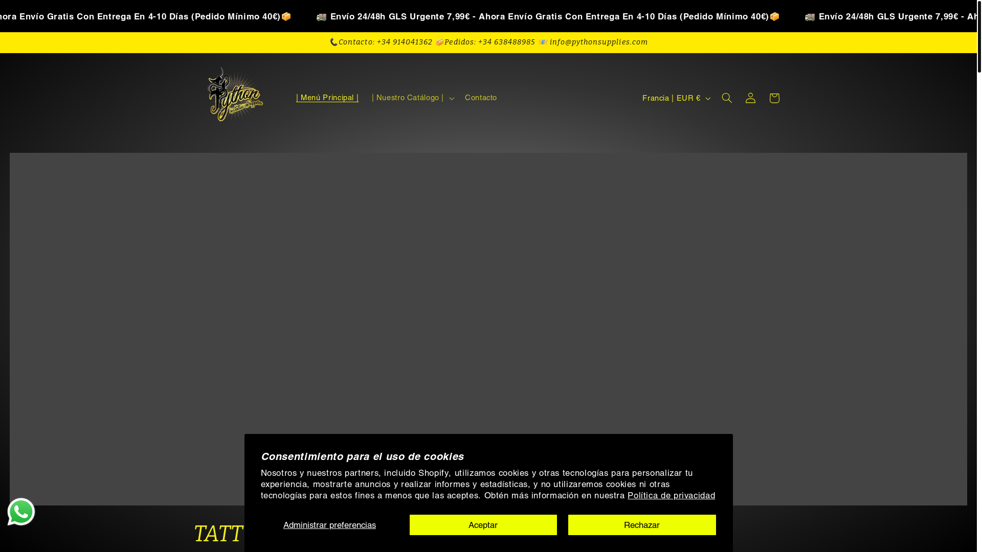 website screenshot of https://pythonsupplier.com/