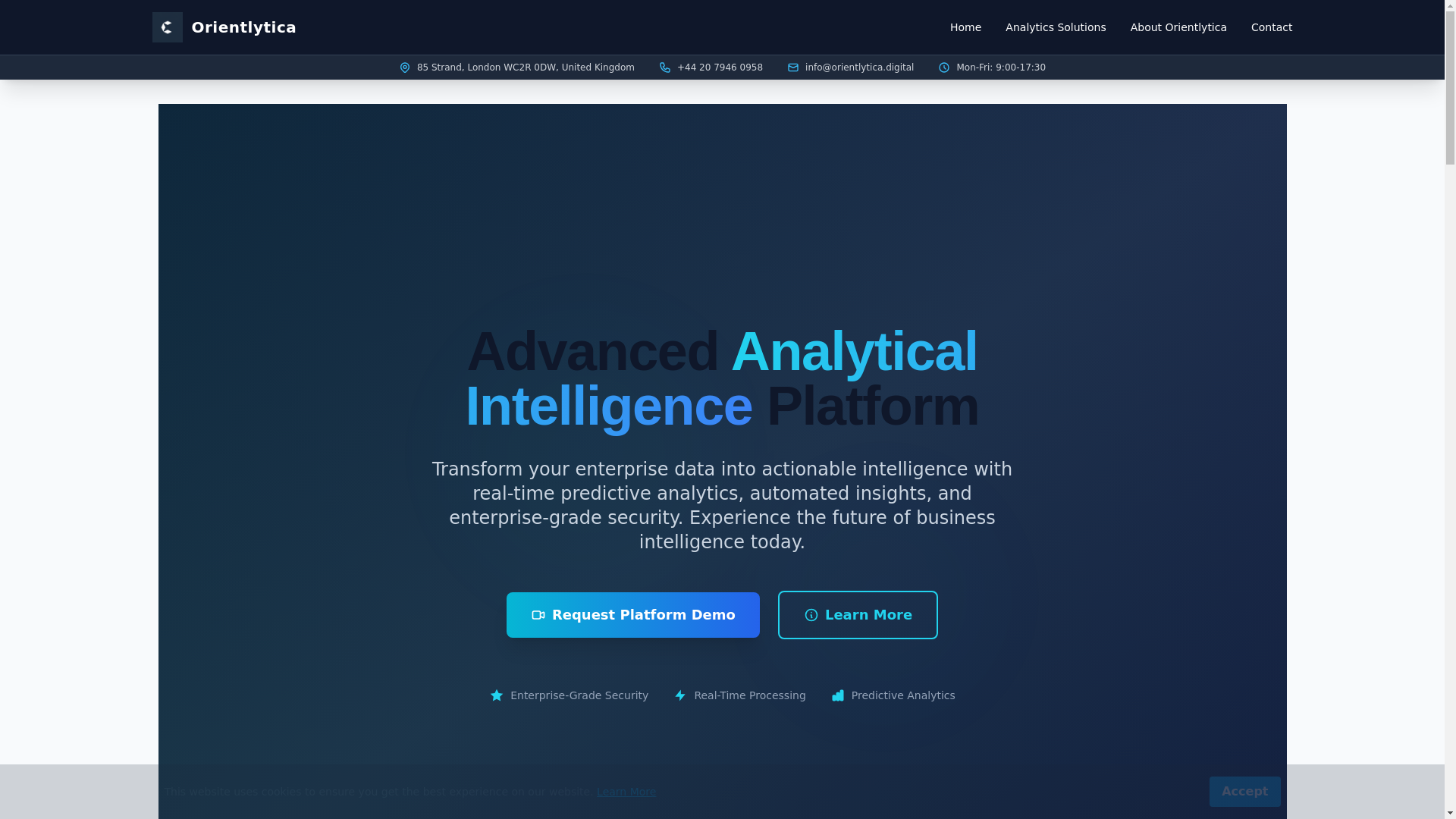 website screenshot of https://orientlytica.digital/