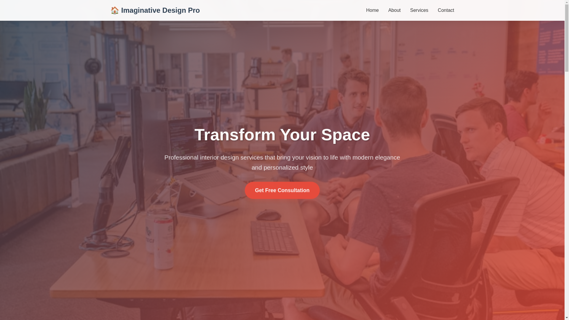 website screenshot of https://imaginativedesignpro.shop/
