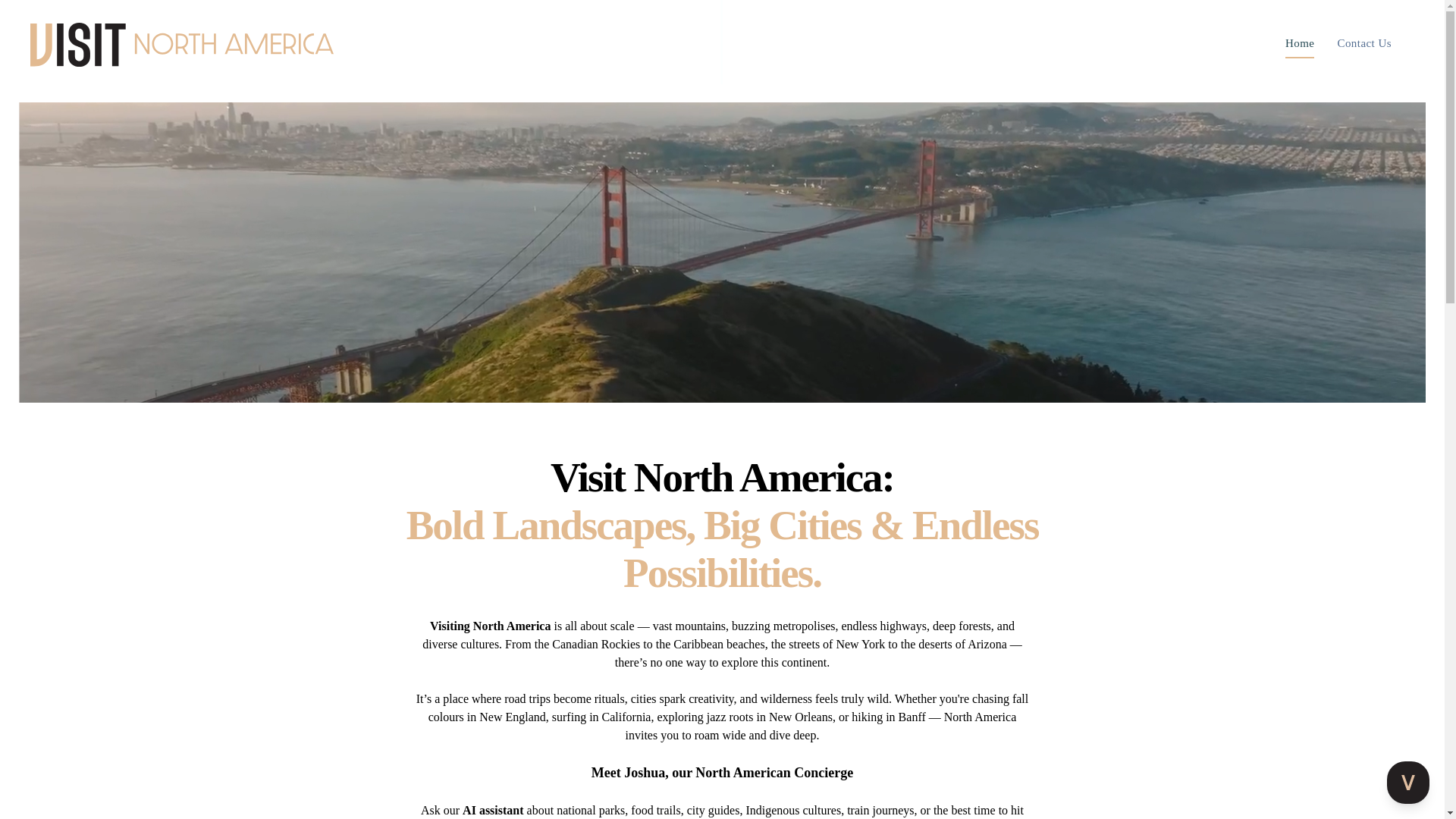 website screenshot of https://visit-northamerica.ai/