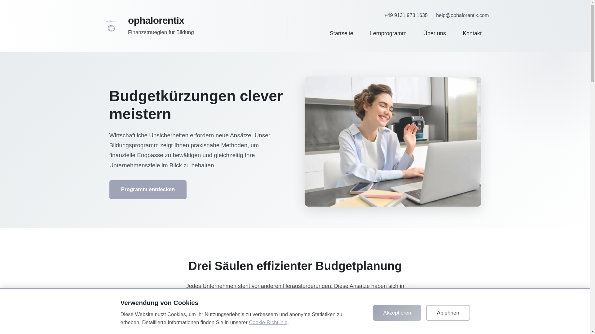 website screenshot of https://ophalorentix.com/