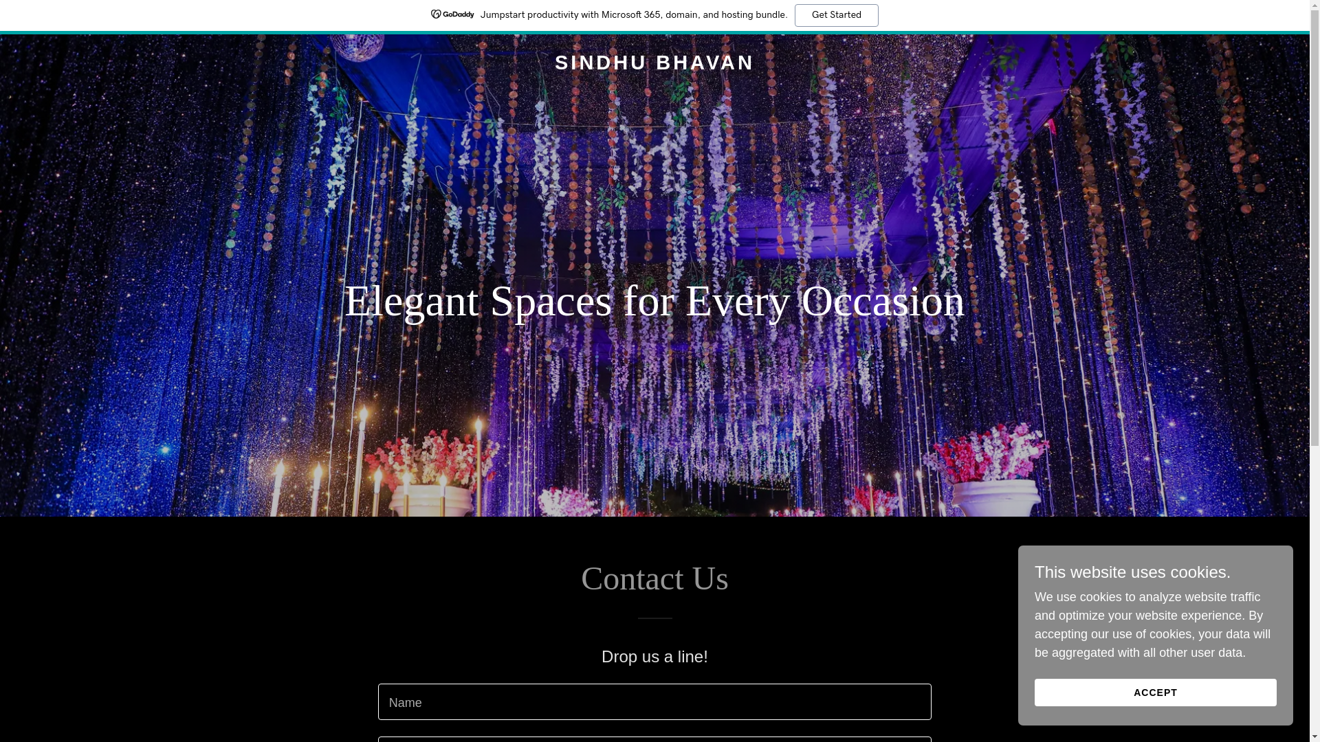 website screenshot of https://sindhubhavan.com/