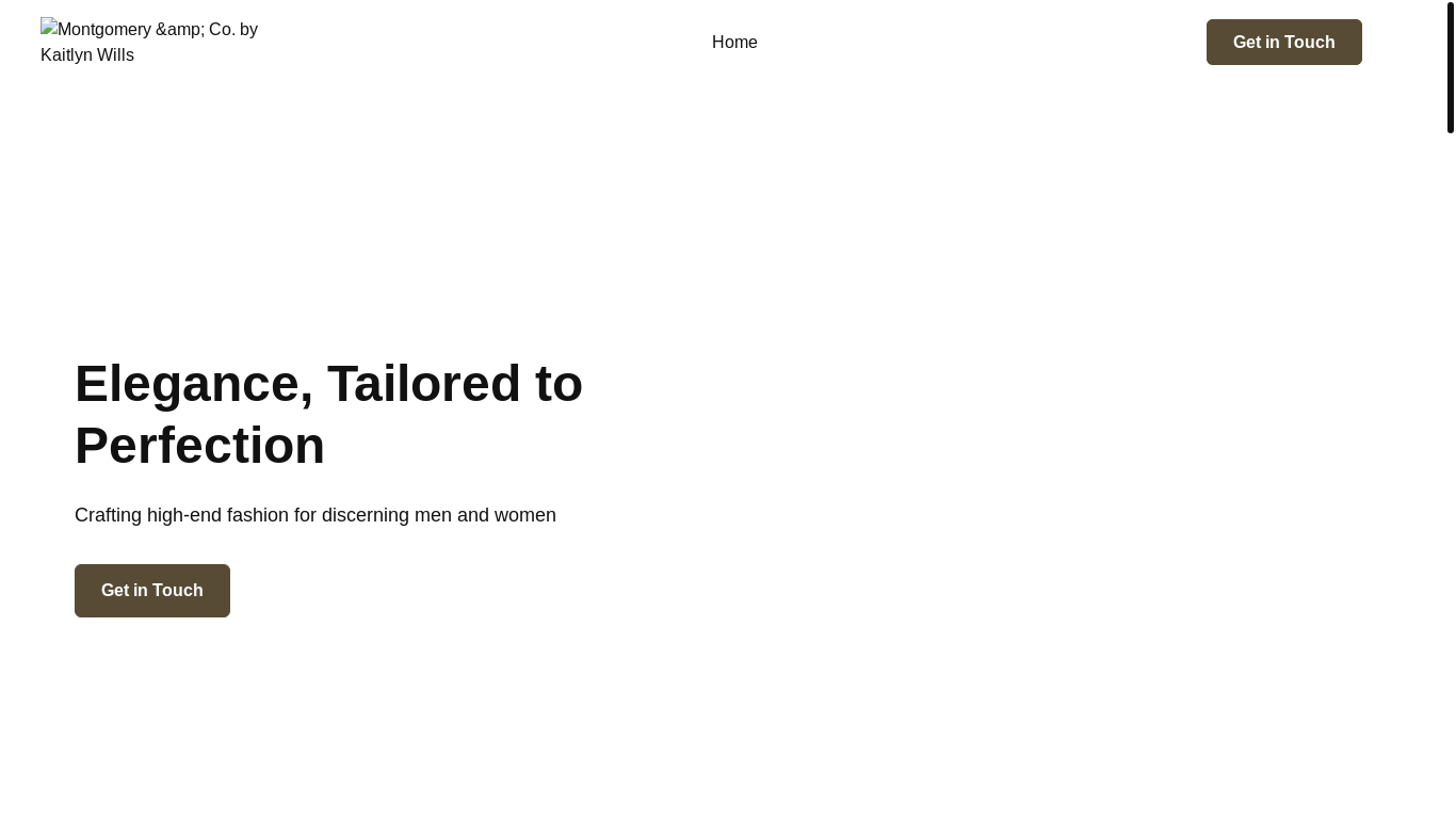 website screenshot of https://montgomeryandco.com.au/