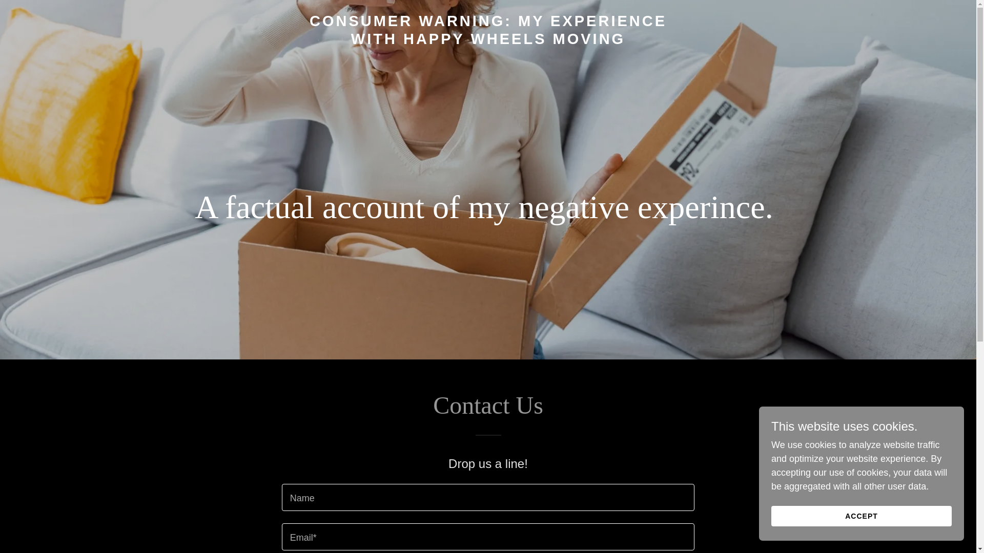 website screenshot of https://dontusehappywheelsmoving.com/