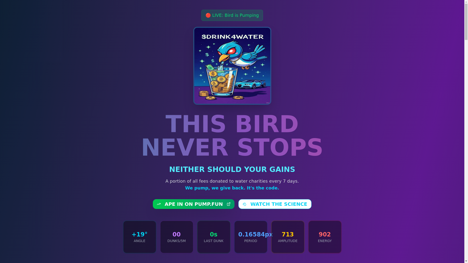 website screenshot of https://drink4water.org/