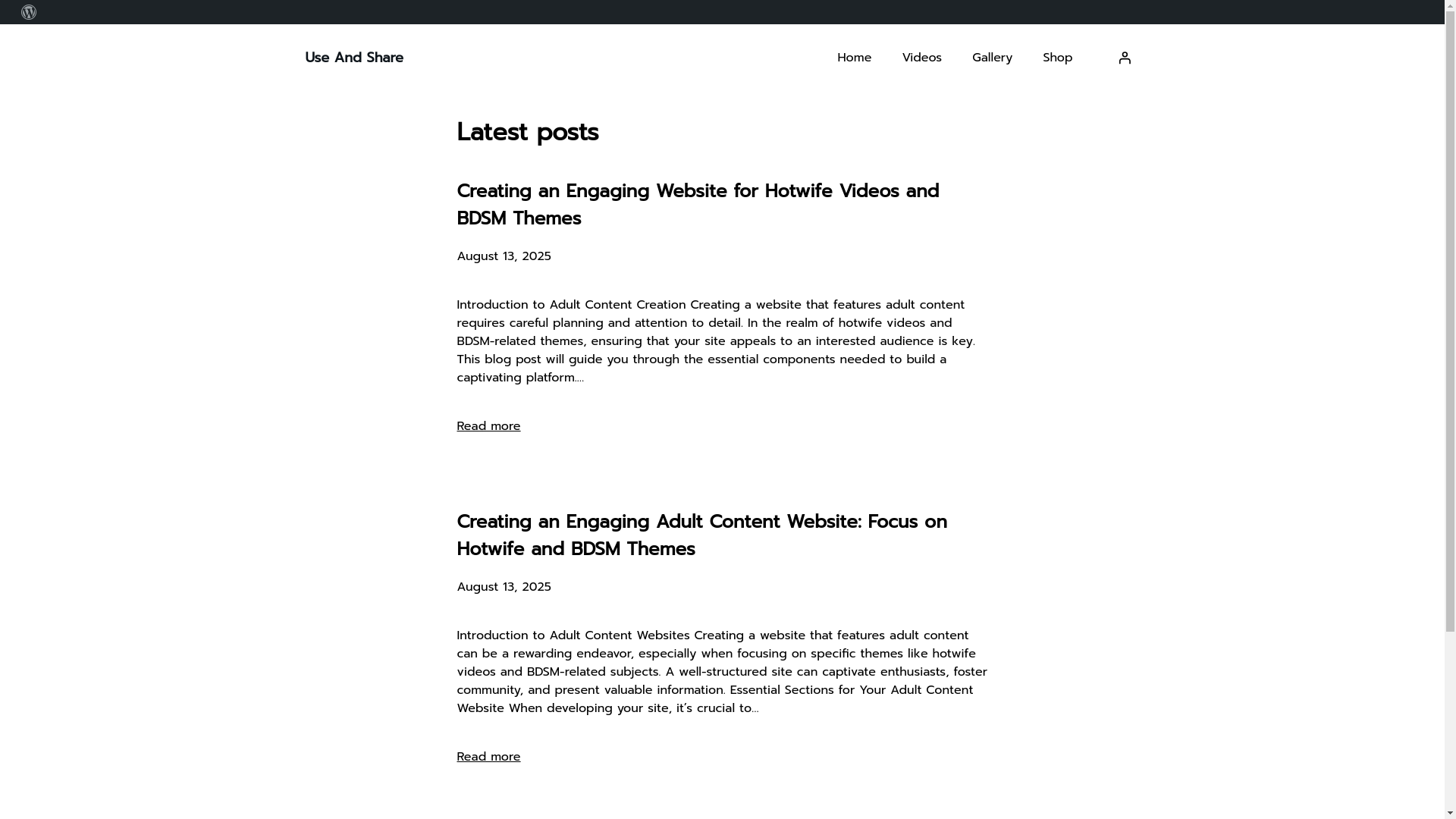 website screenshot of https://useandshare.me/