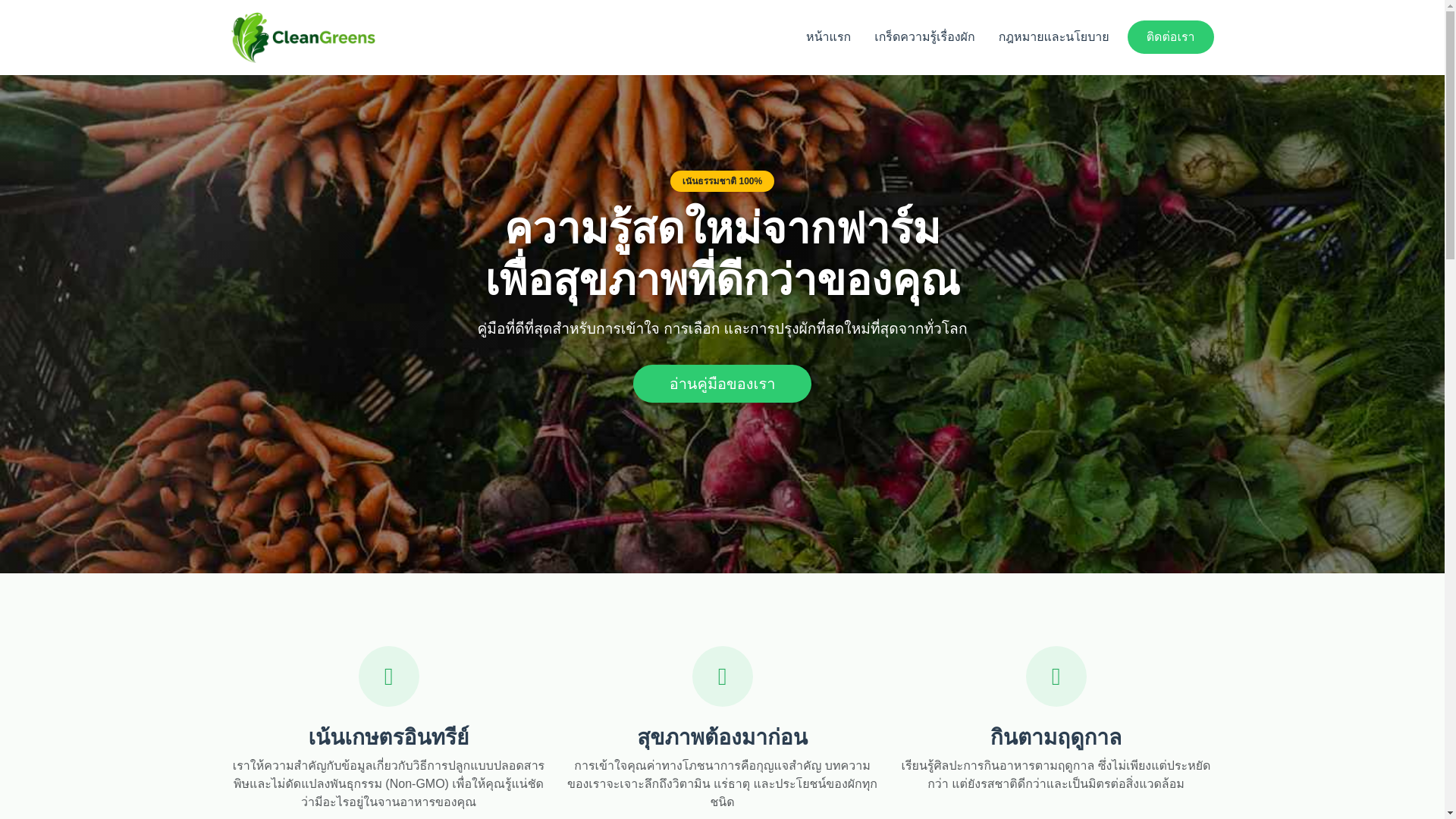 website screenshot of https://cleangreens.site/