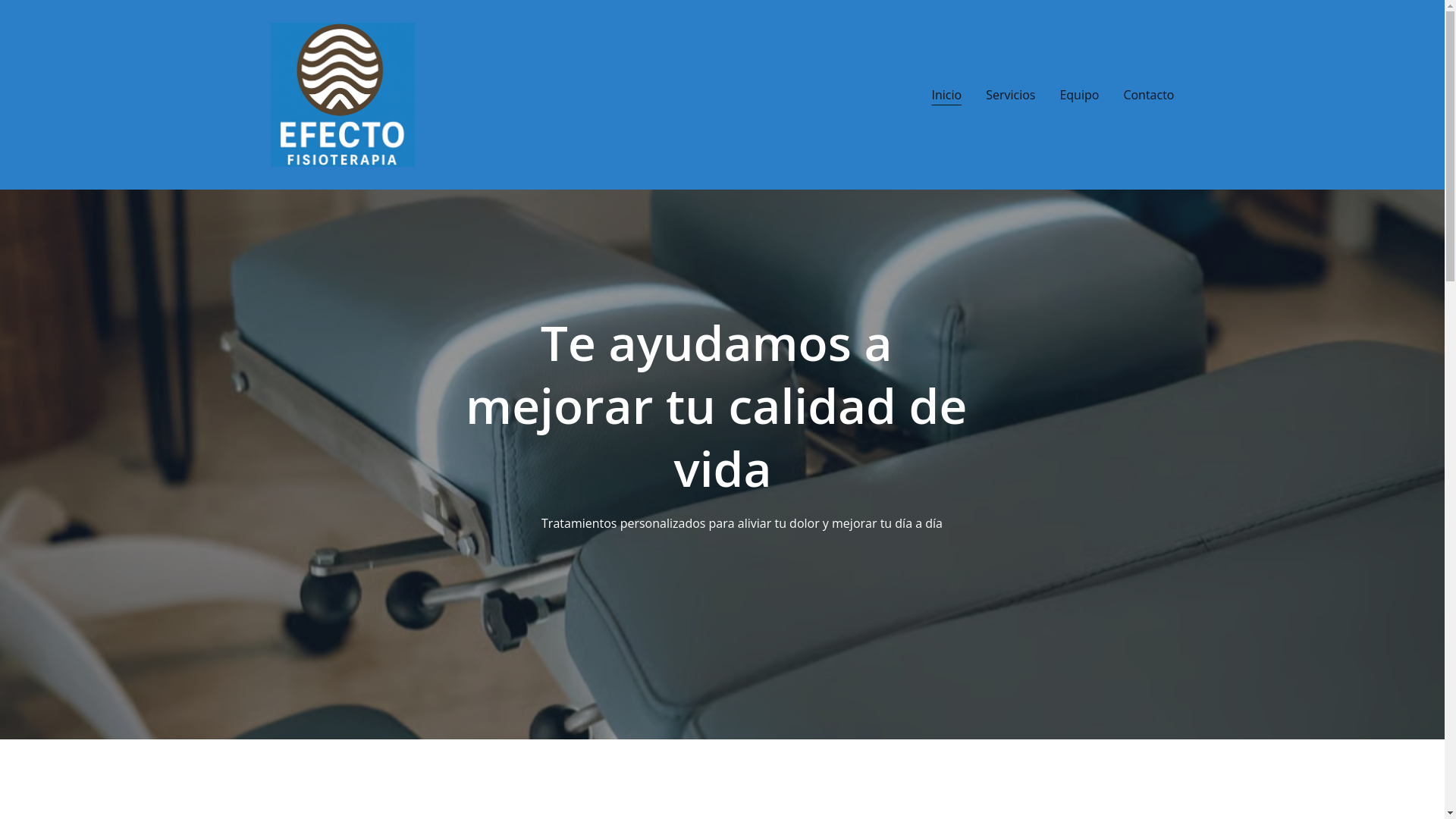 website screenshot of https://efectofisioterapia.es/