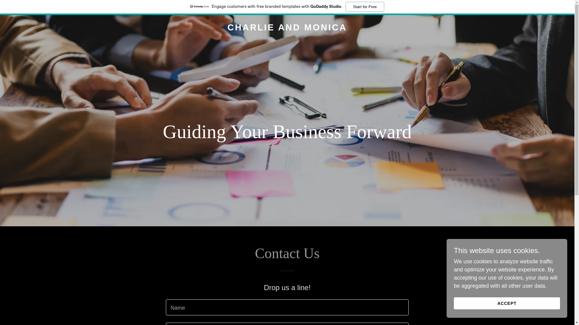 website screenshot of https://askcharlieandmonica.com/
