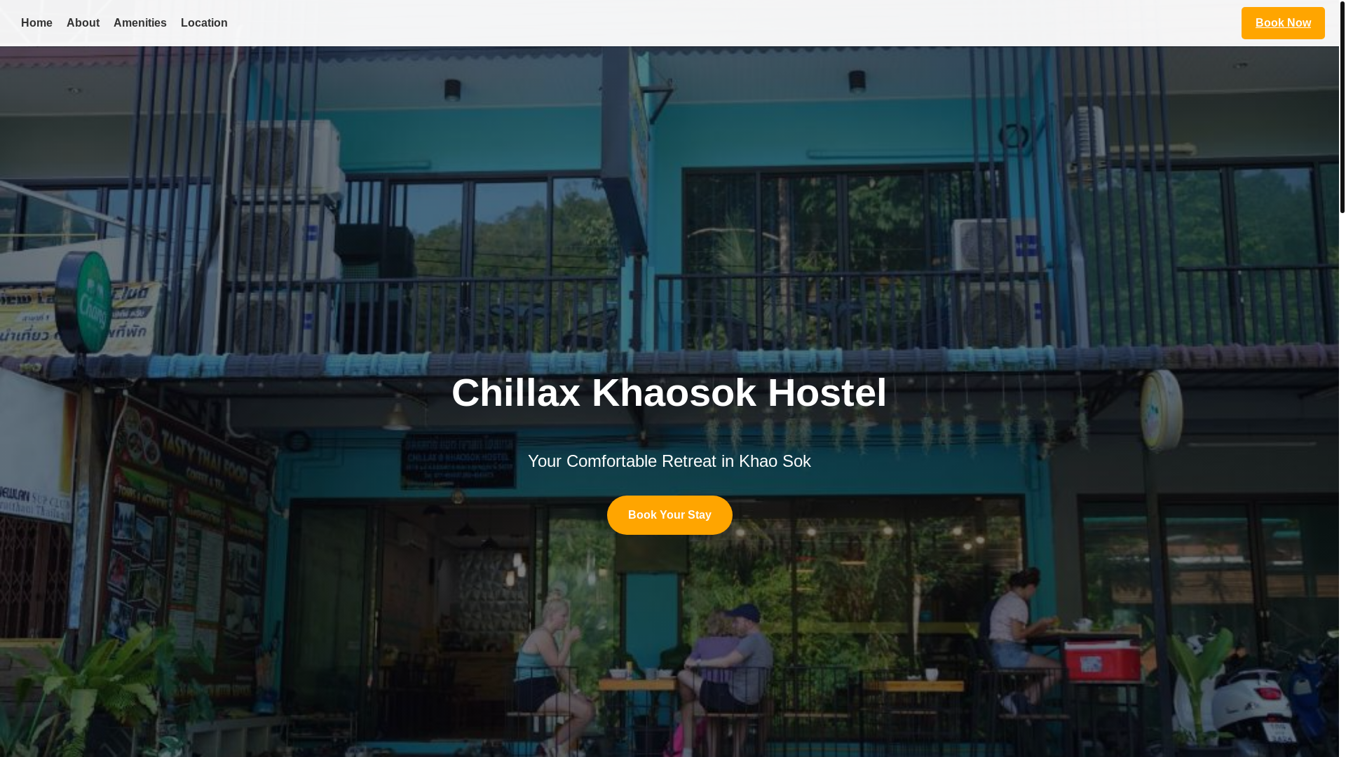 website screenshot of https://chillaxkhaosokhostel.top/